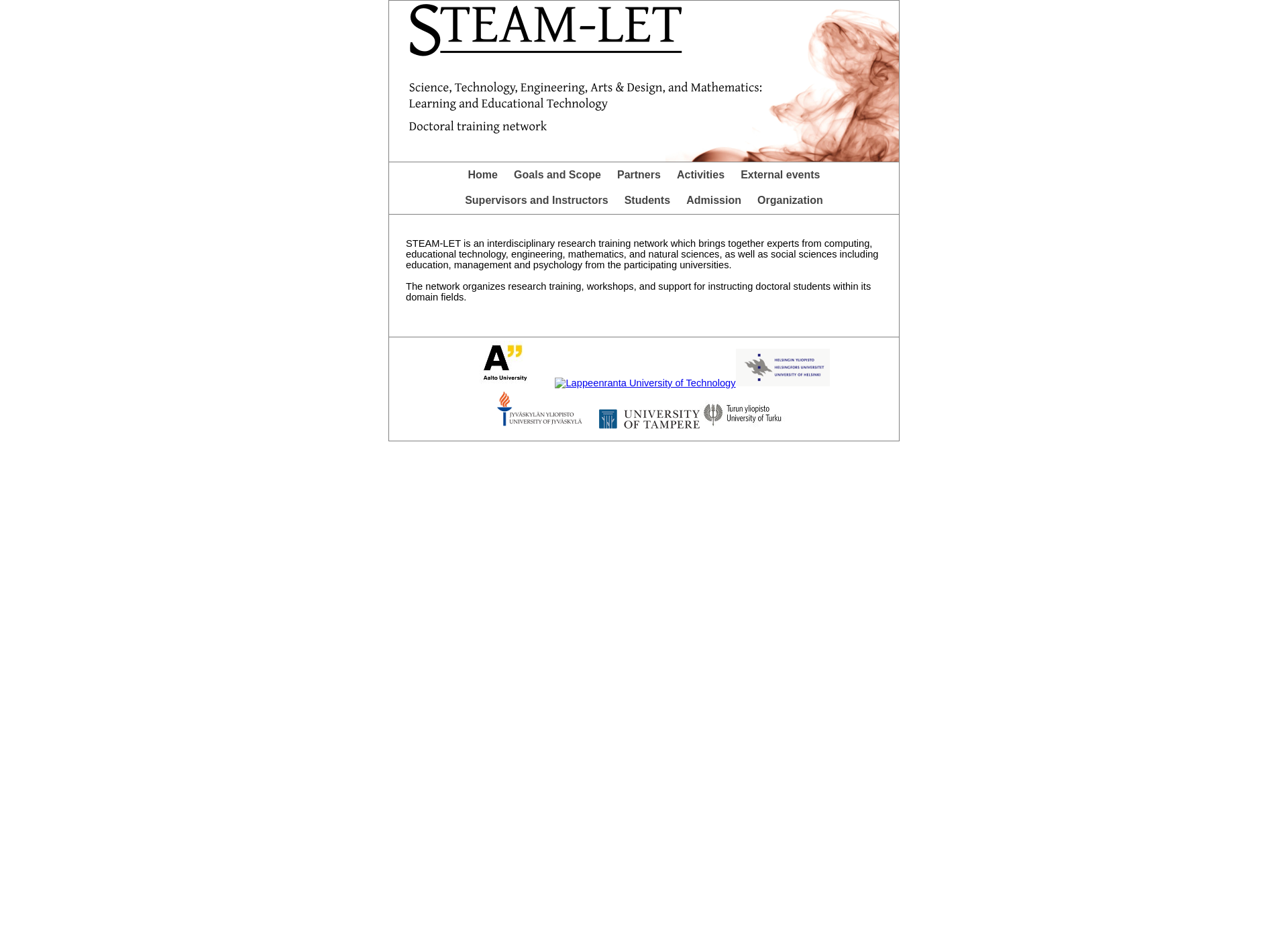 Skärmdump för steamlet.fi