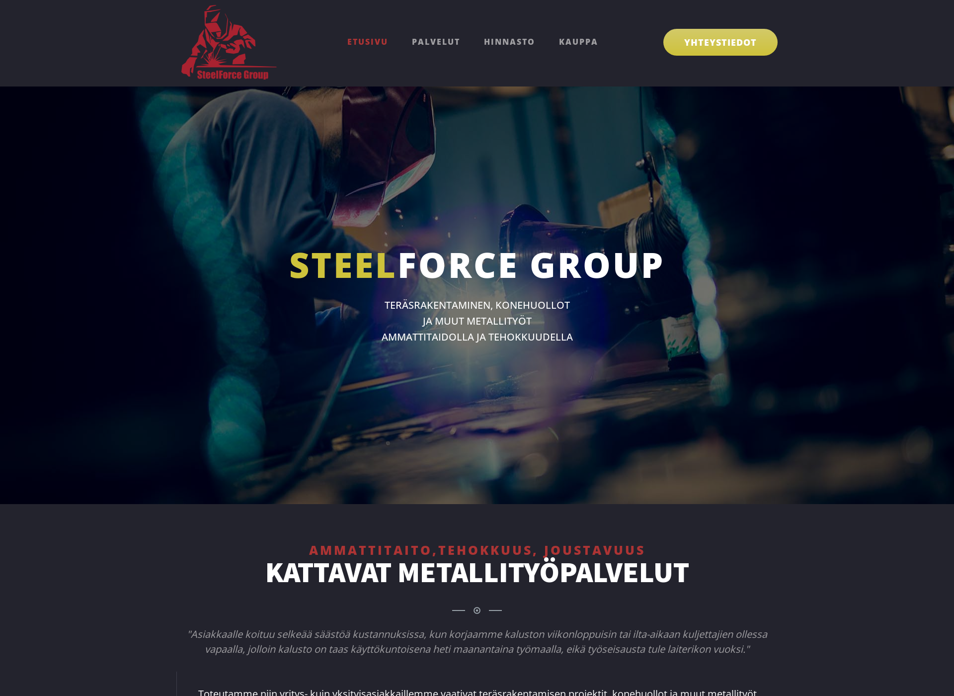 Näyttökuva steelforce.fi
