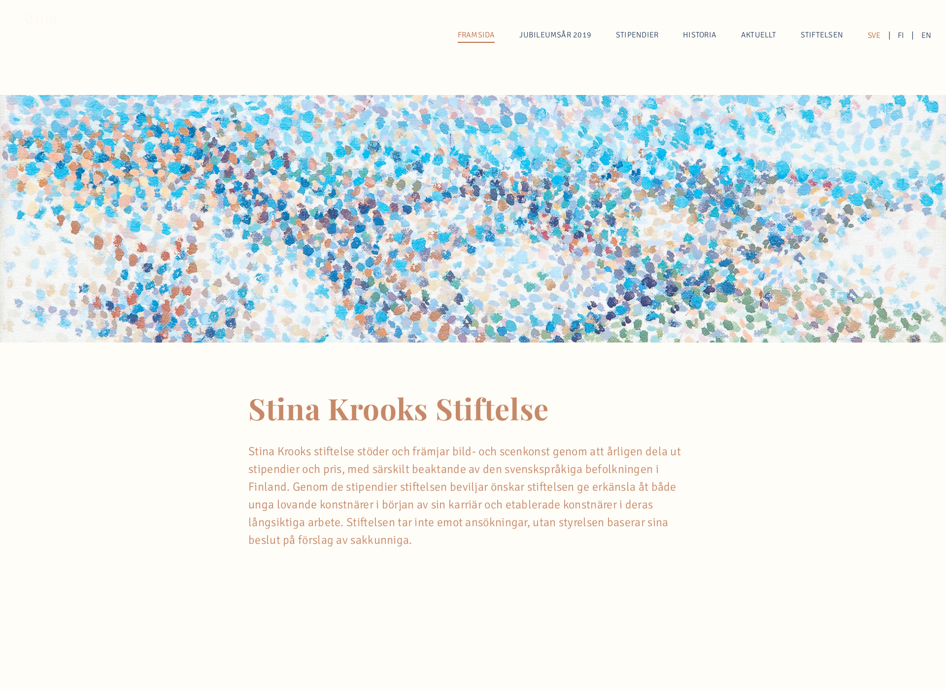 Skärmdump för stinakrook.fi