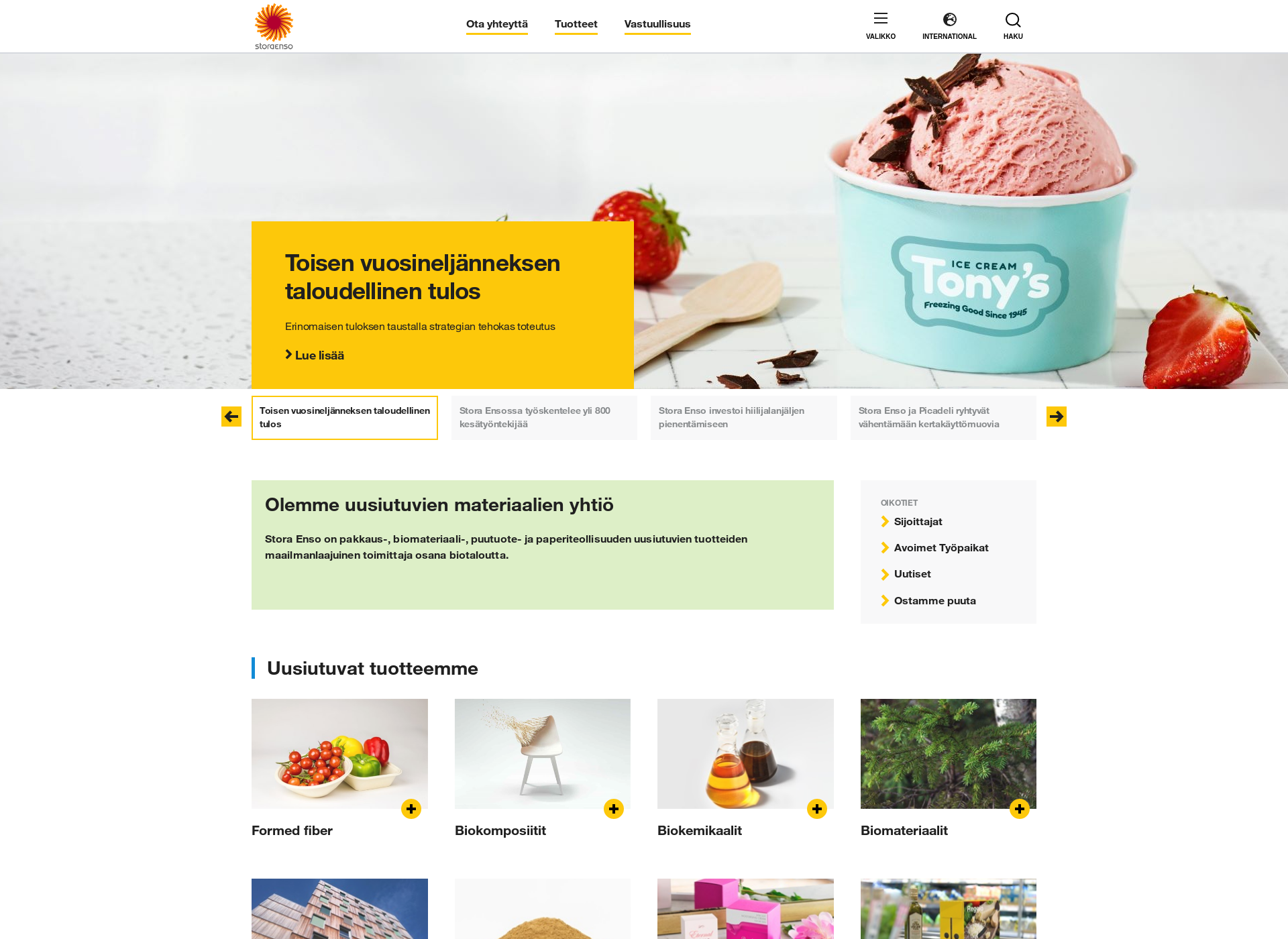 Screenshot for storaenso.fi