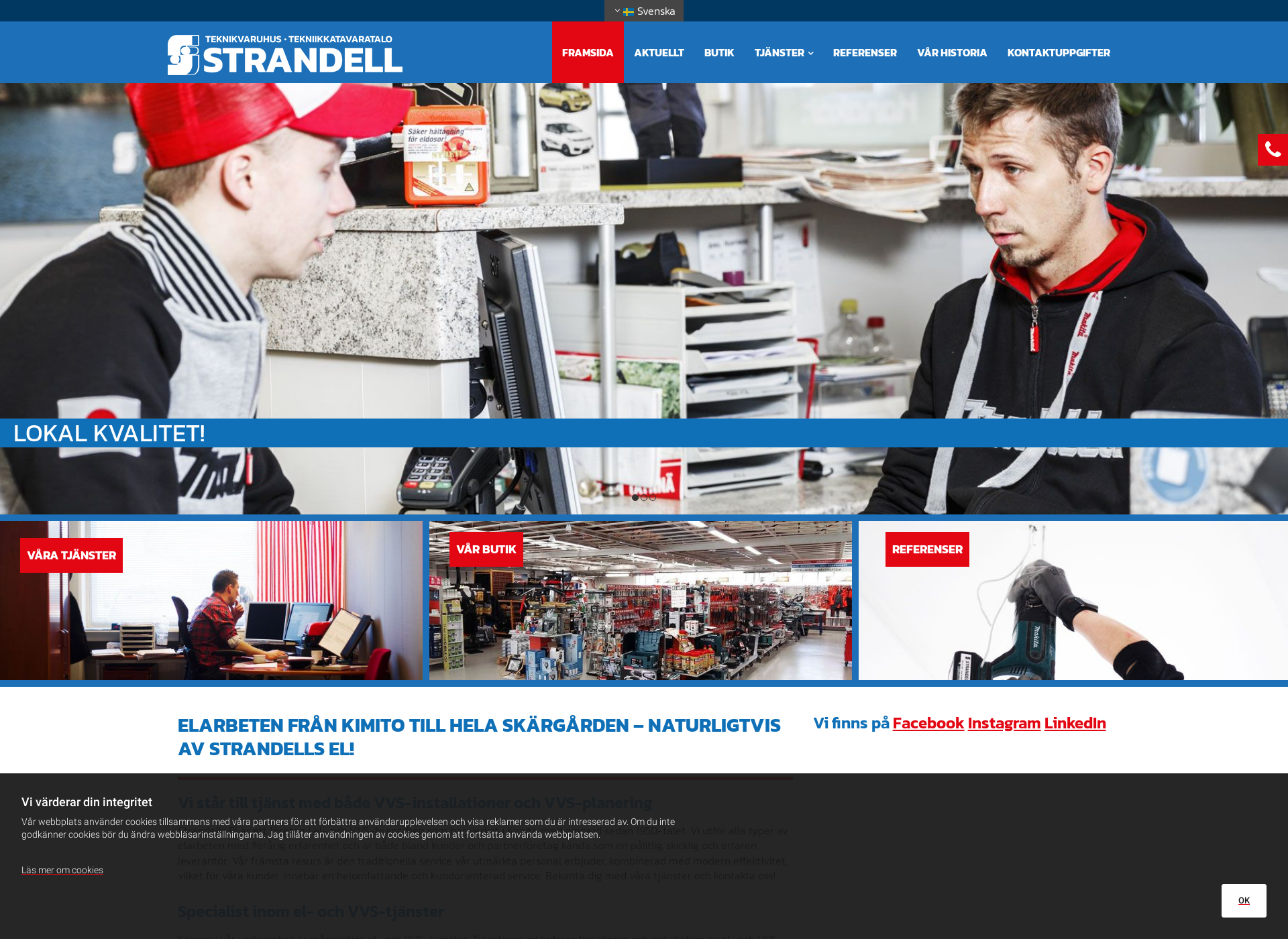 Screenshot for strandell.fi