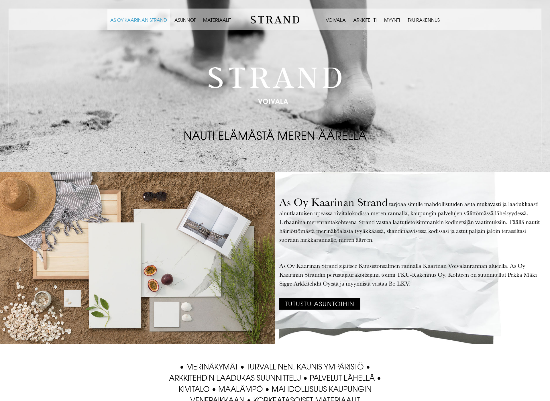 Screenshot for strandkaarina.fi