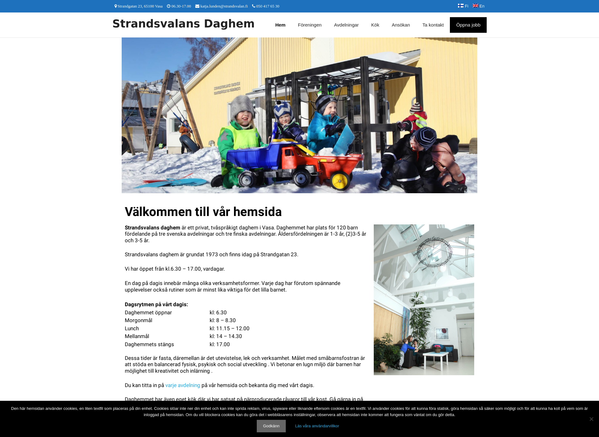 Näyttökuva strandsvalan.fi
