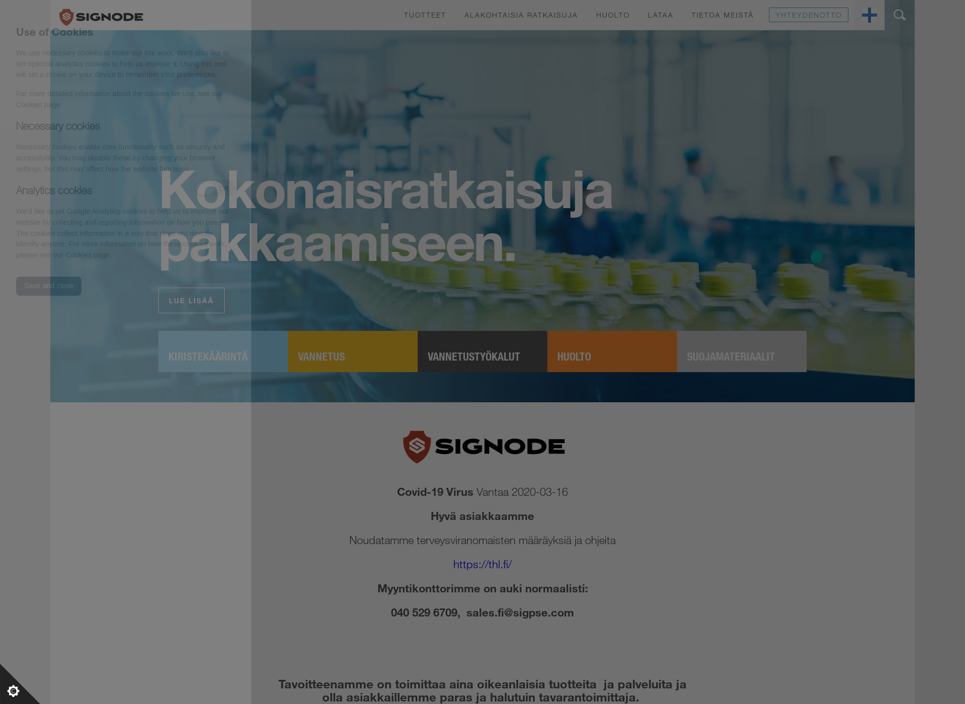 Skärmdump för strapex.fi