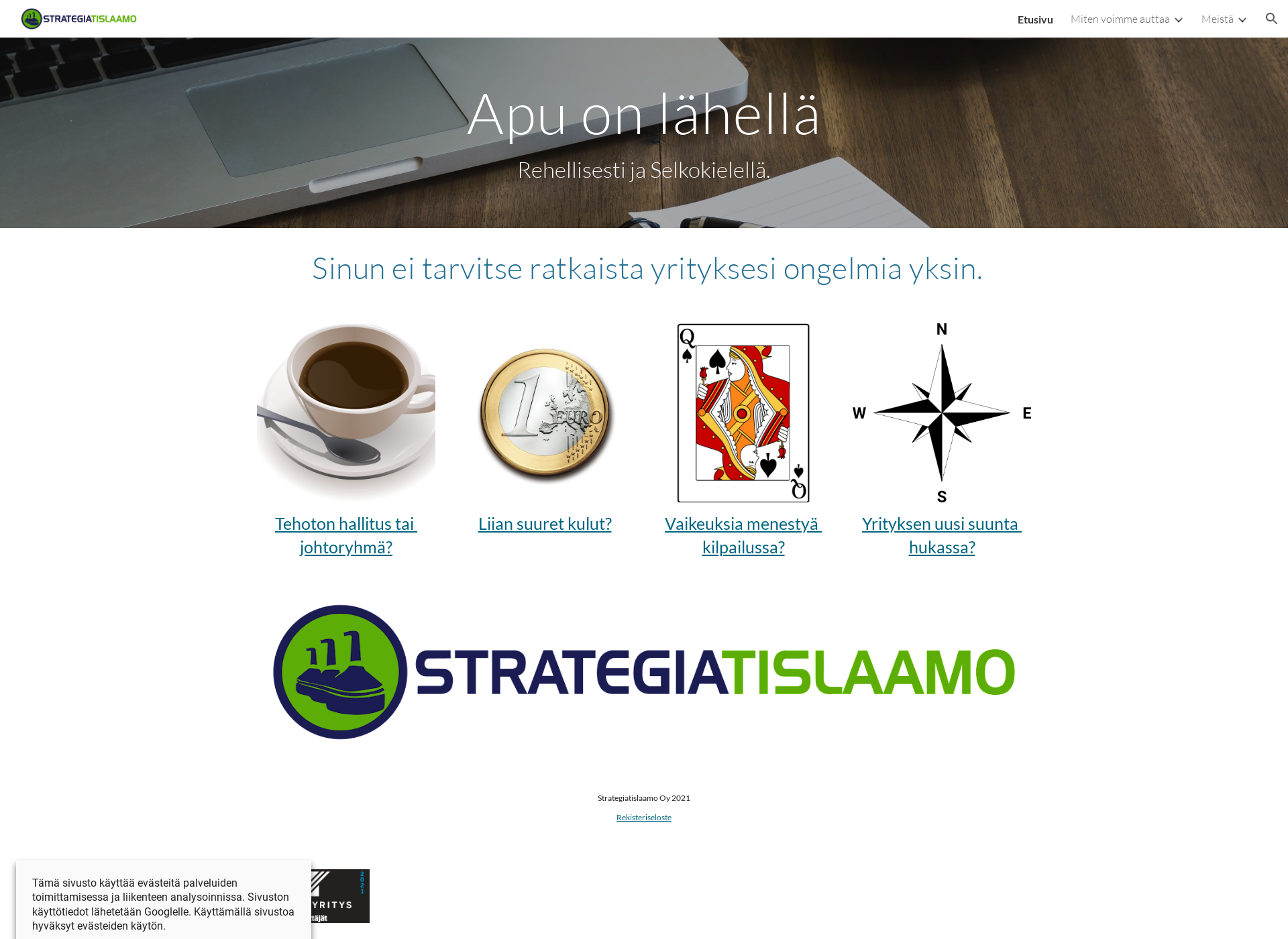 Skärmdump för strategiatislaamo.fi