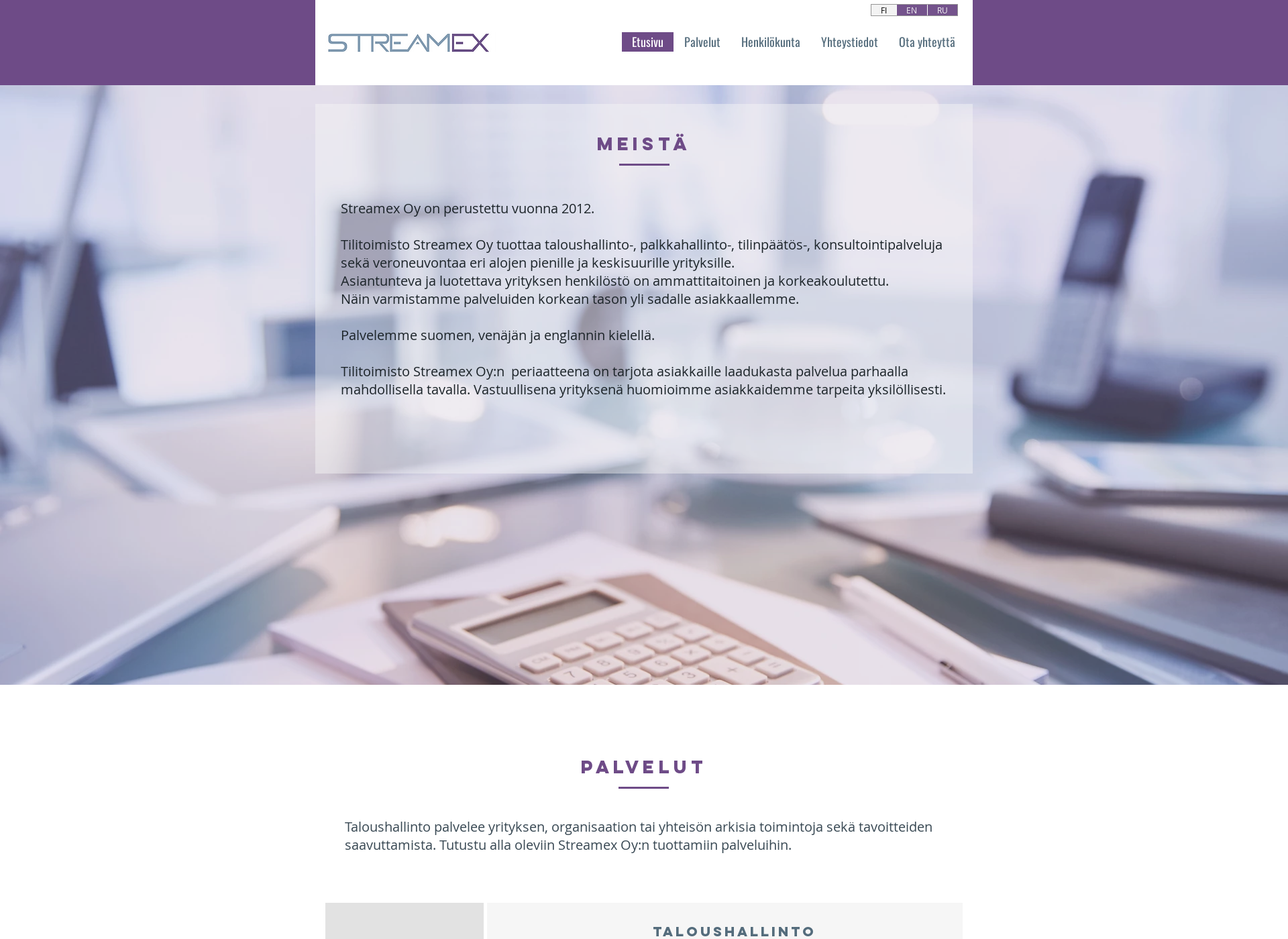 Screenshot for streamex.fi
