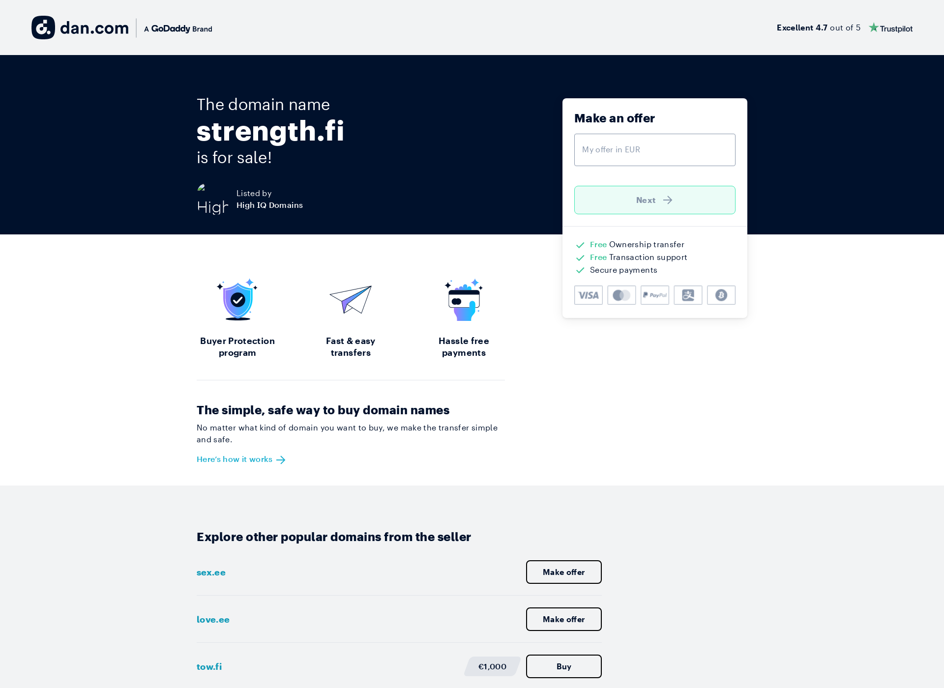 Screenshot for strength.fi