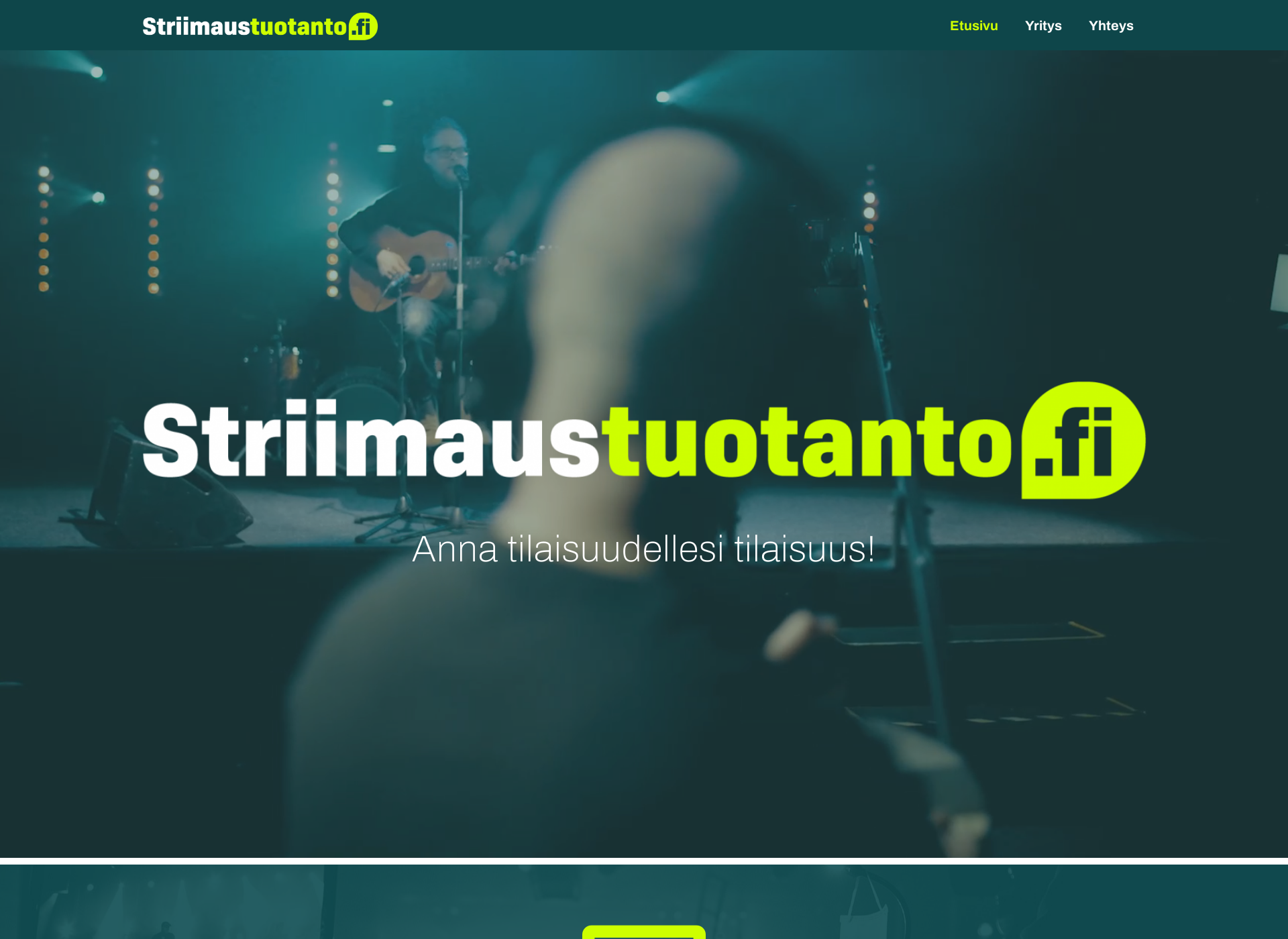 Skärmdump för striimaustuotanto.fi