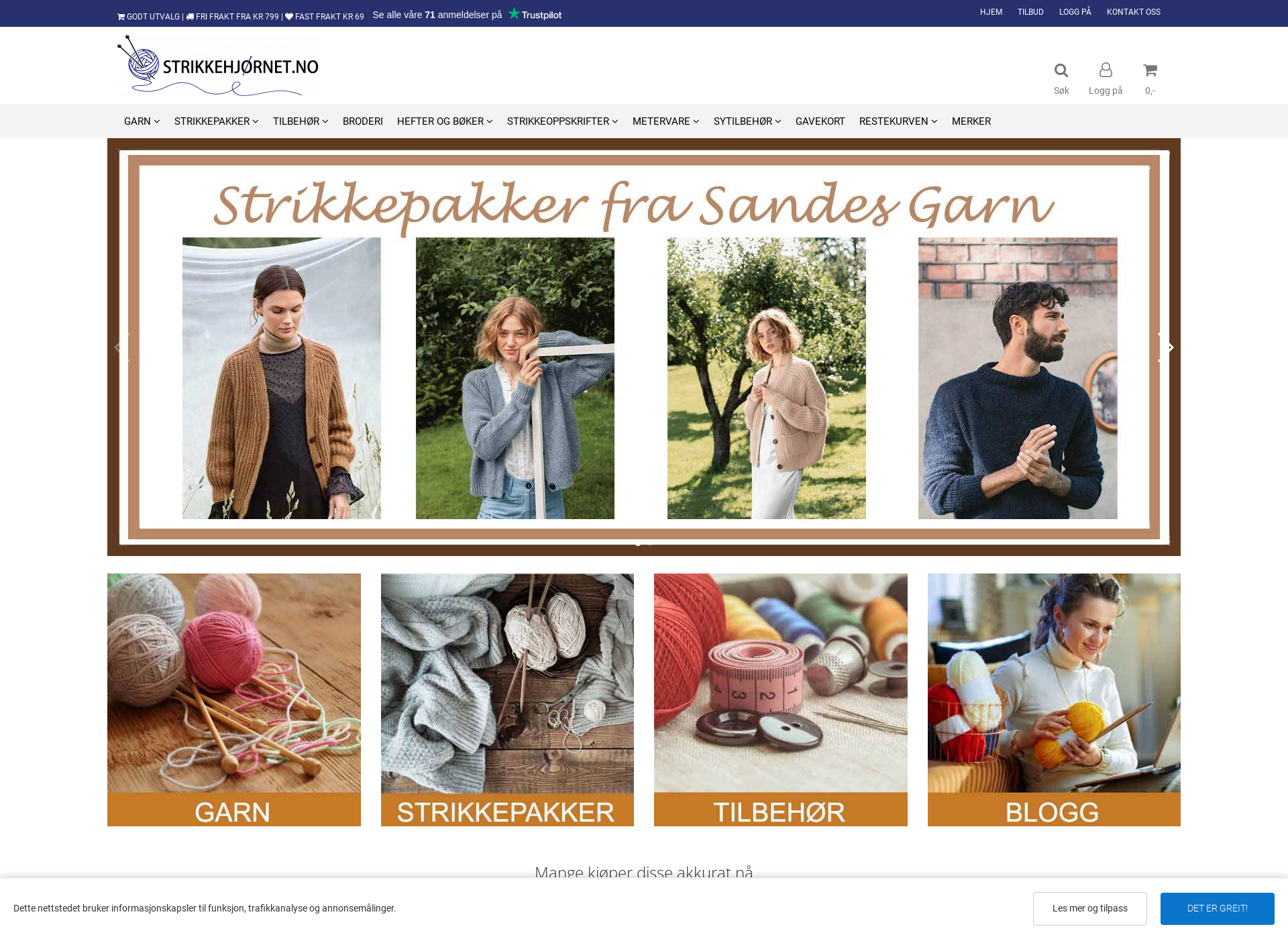 Screenshot for strikkehjornet.fi
