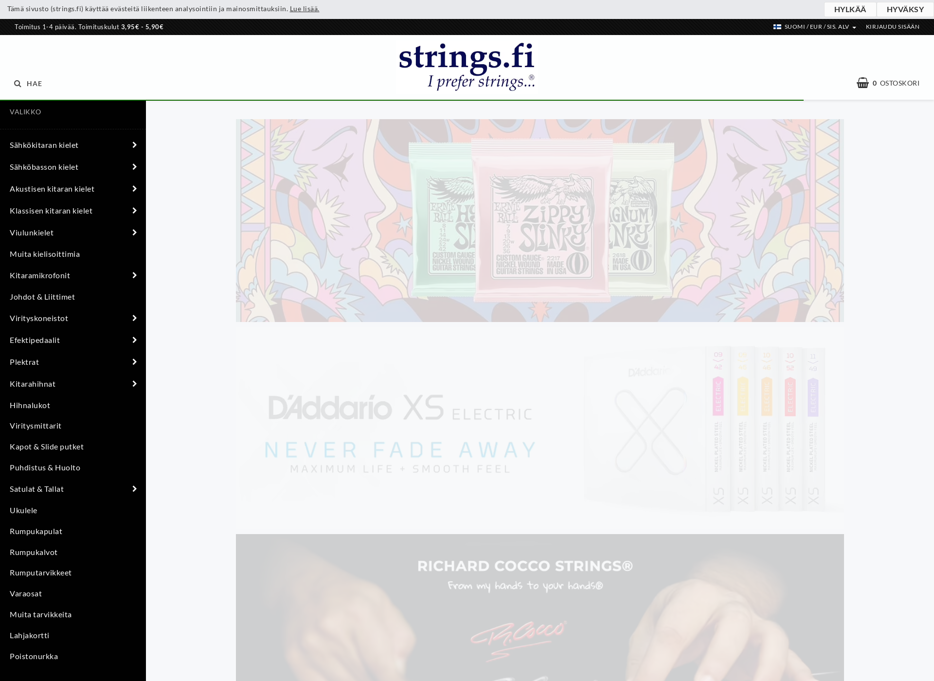 Skärmdump för strings.fi
