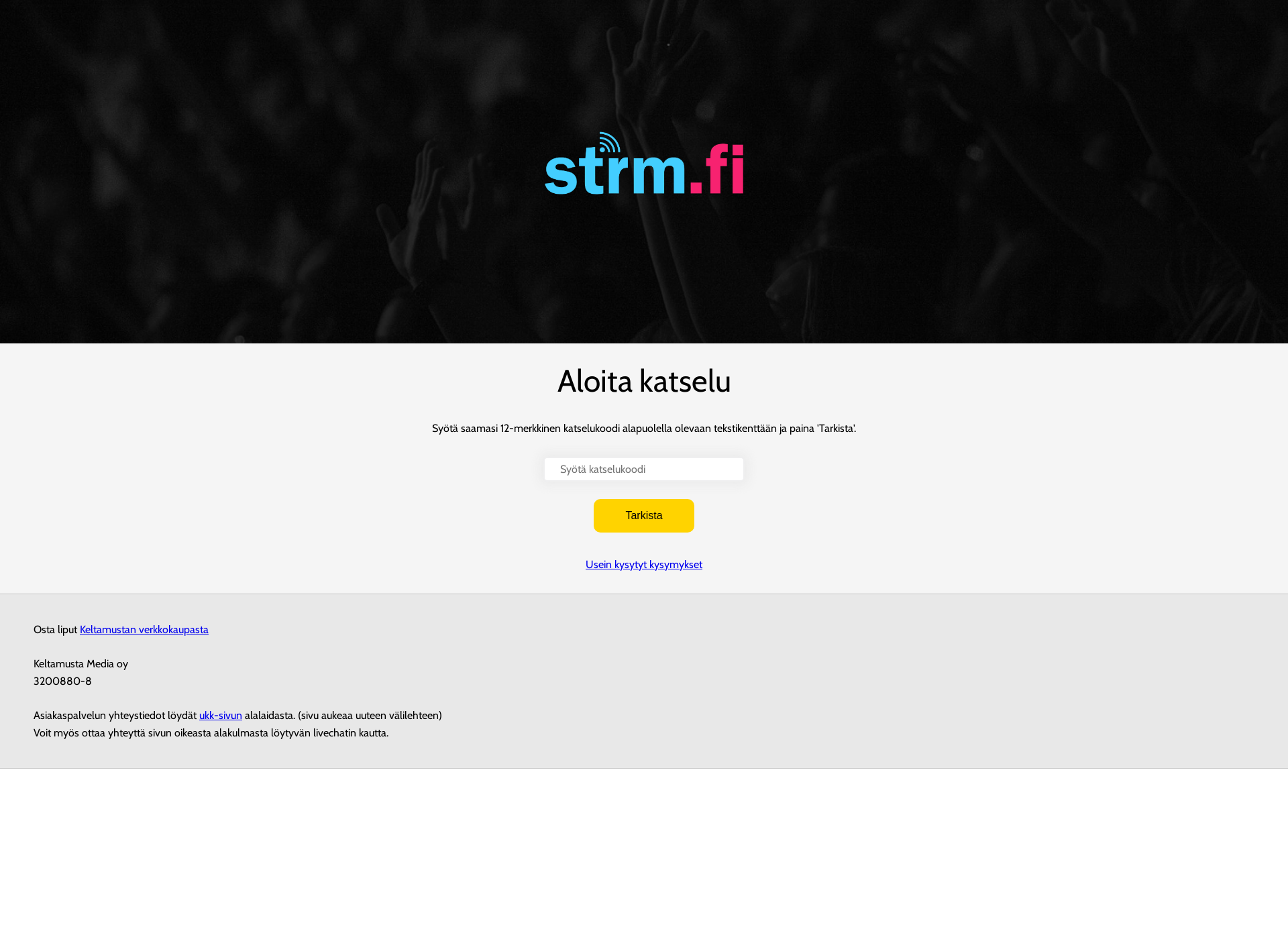 Skärmdump för strm.fi