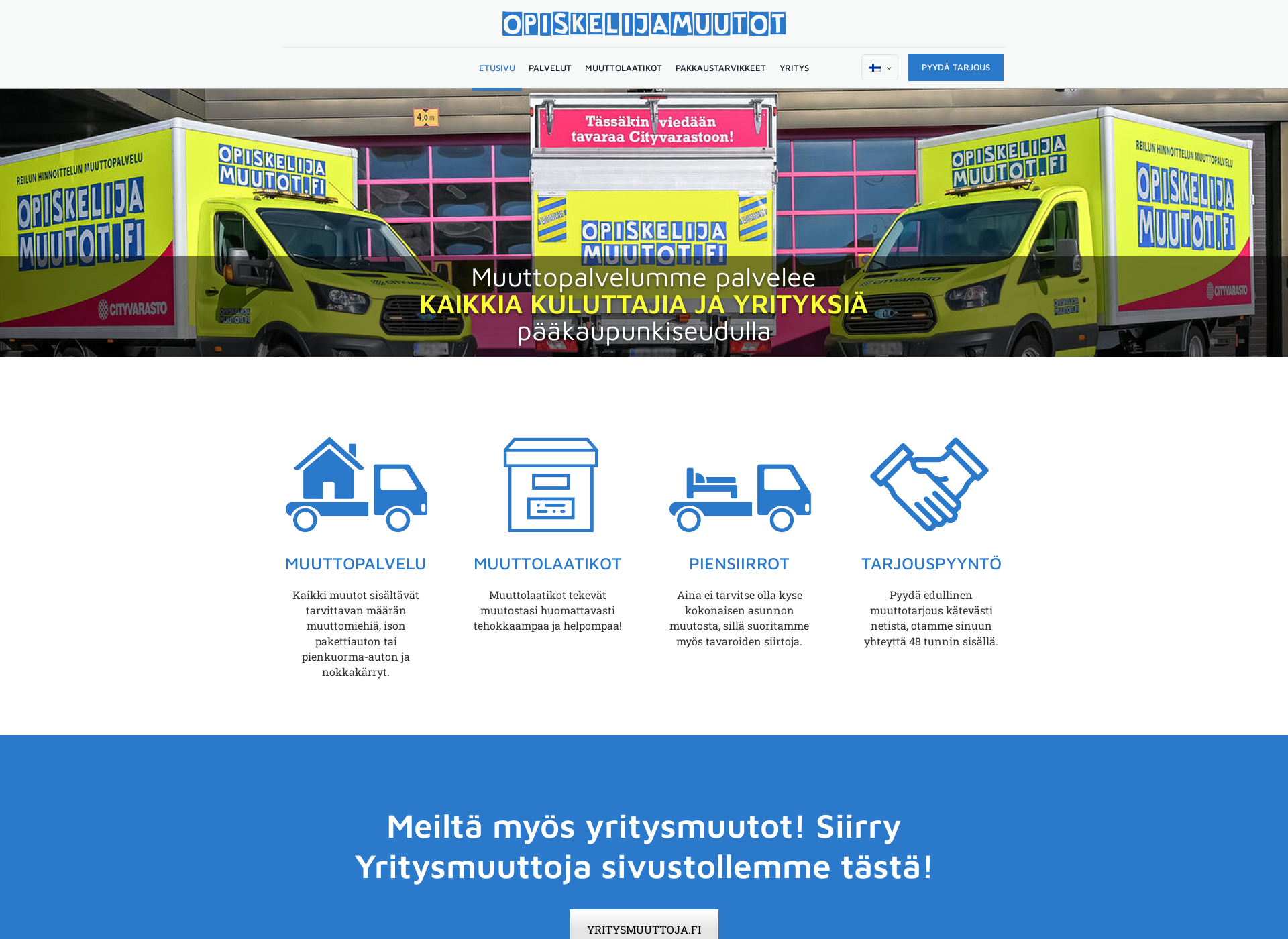 Screenshot for studentremovals.fi