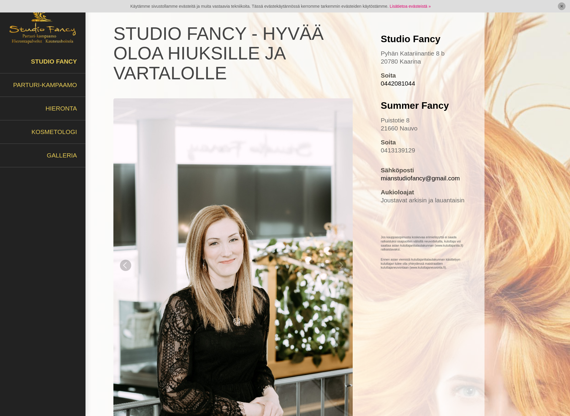 Skärmdump för studiofancy.fi