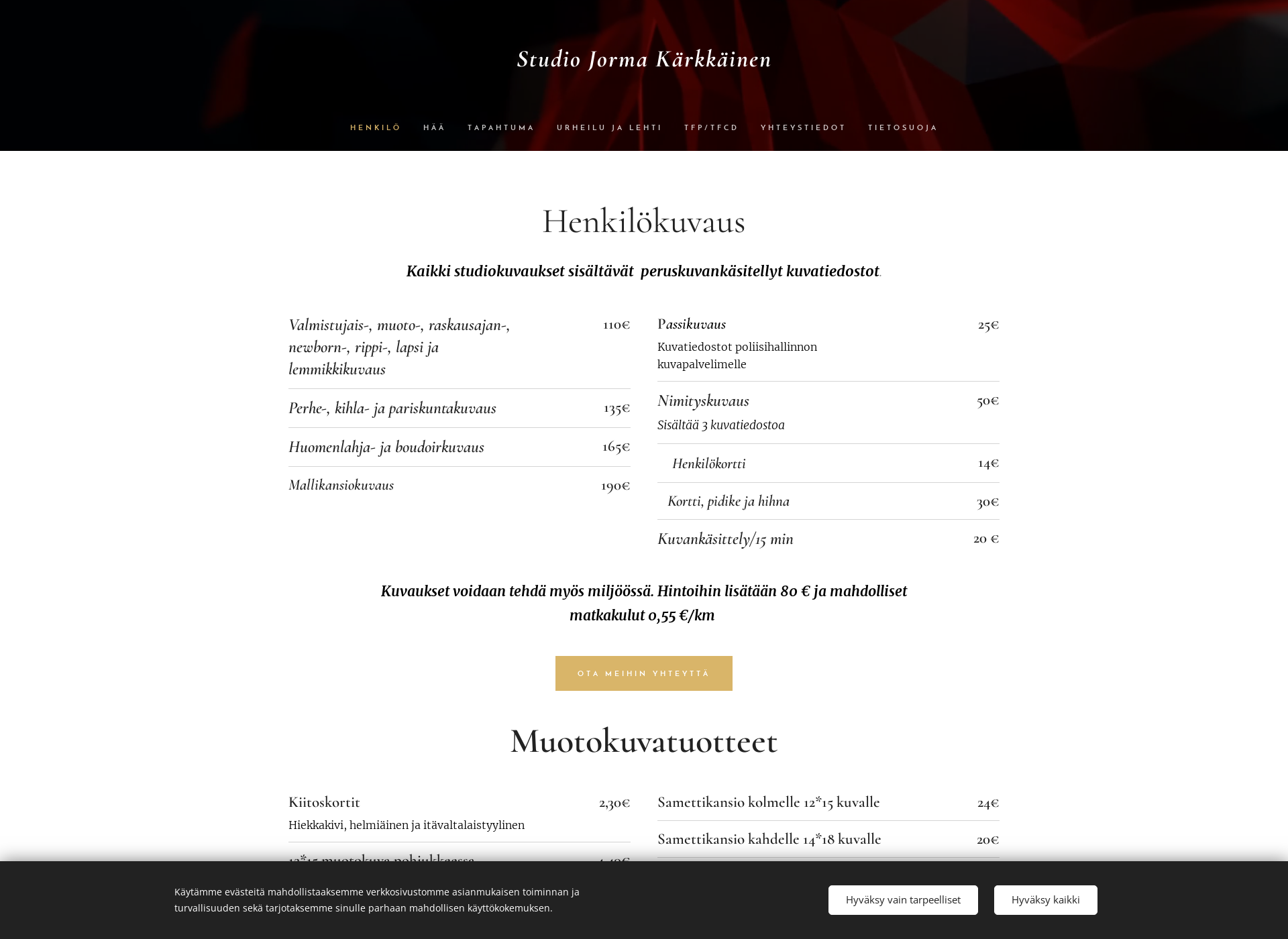 Screenshot for studiojormakarkkainen.fi