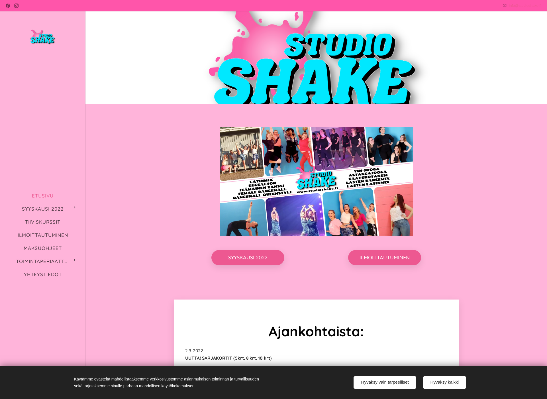 Screenshot for studioshake.fi