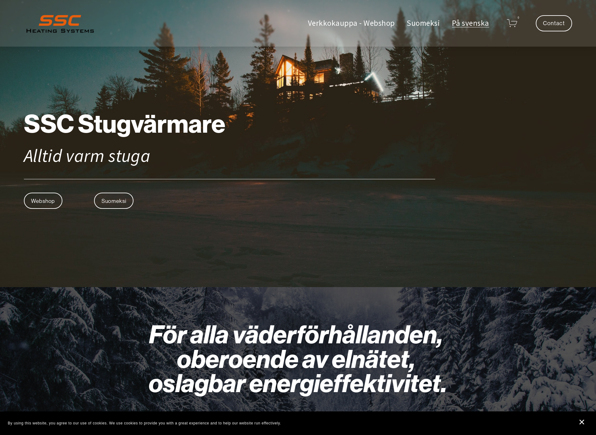 Skärmdump för stugvarme.fi