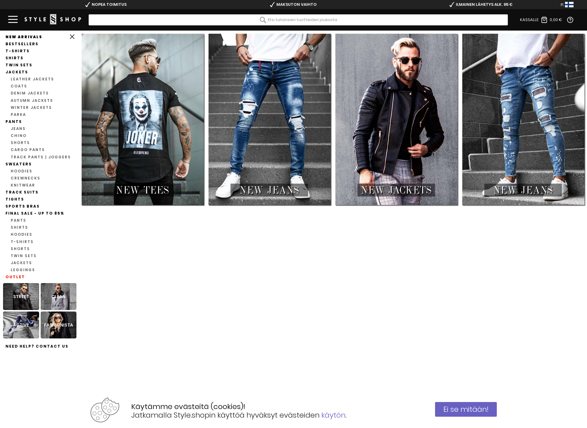 Skärmdump för styleshop.fi
