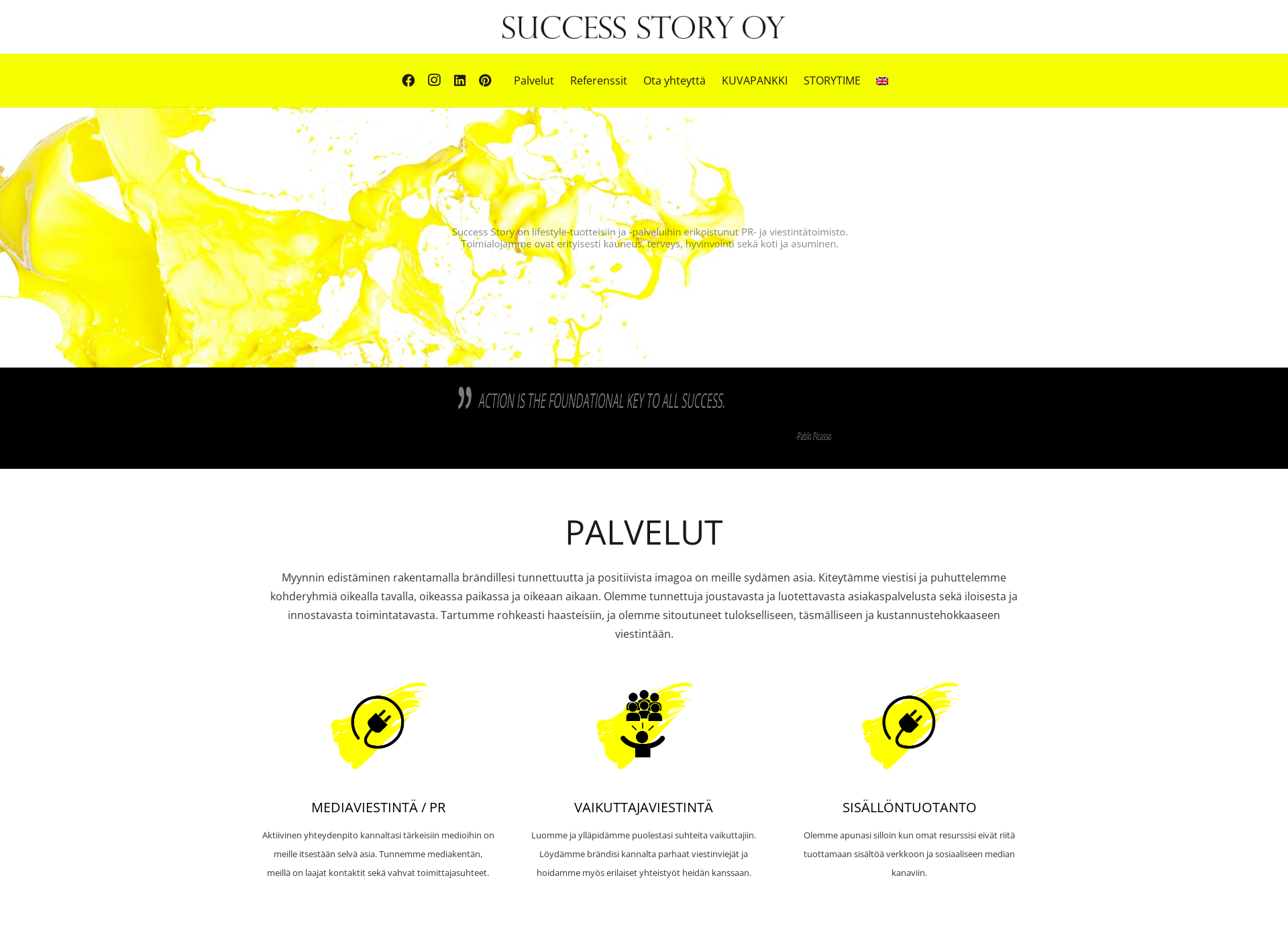 Skärmdump för success-story.fi