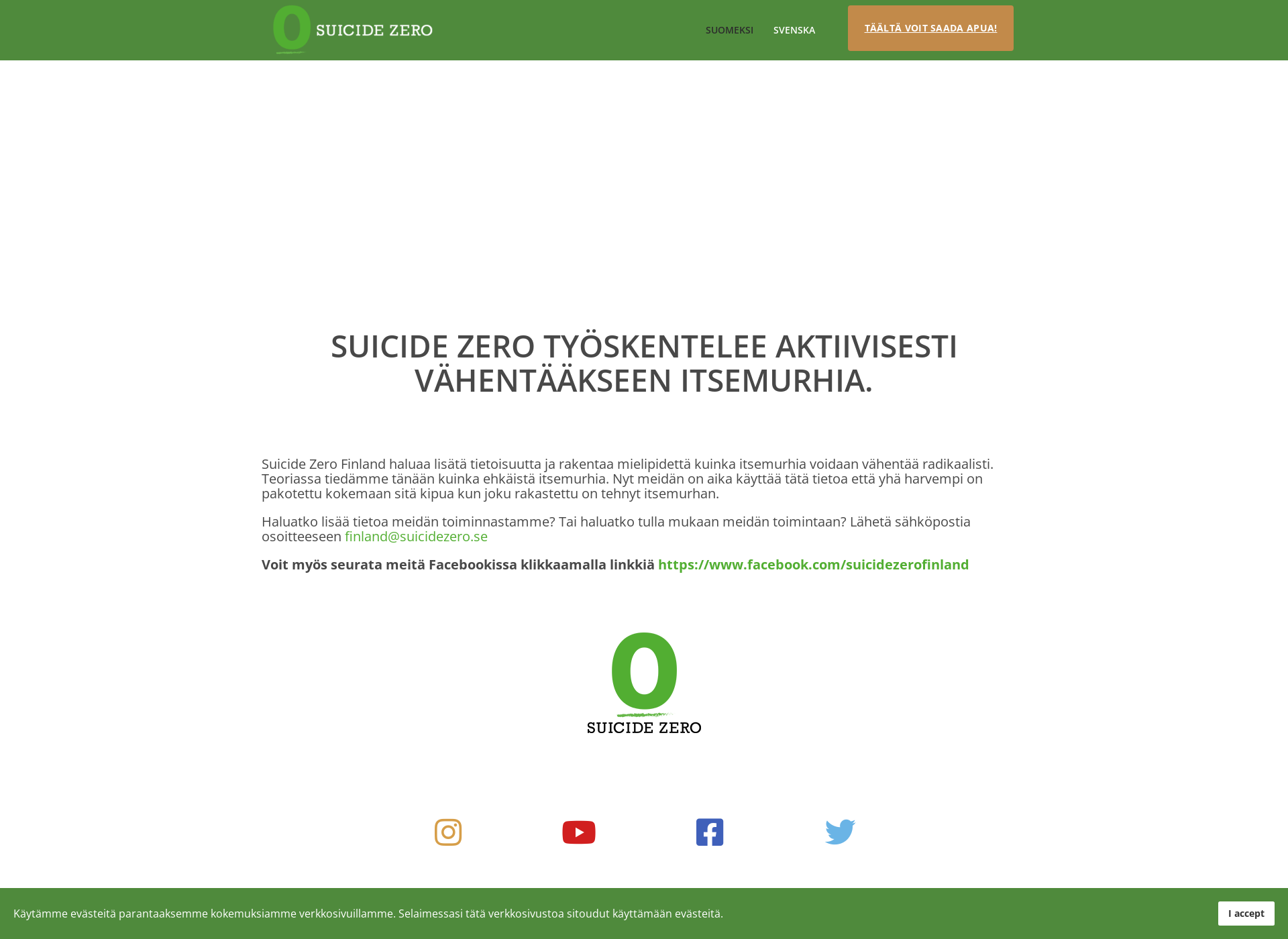 Screenshot for suicidezero.fi