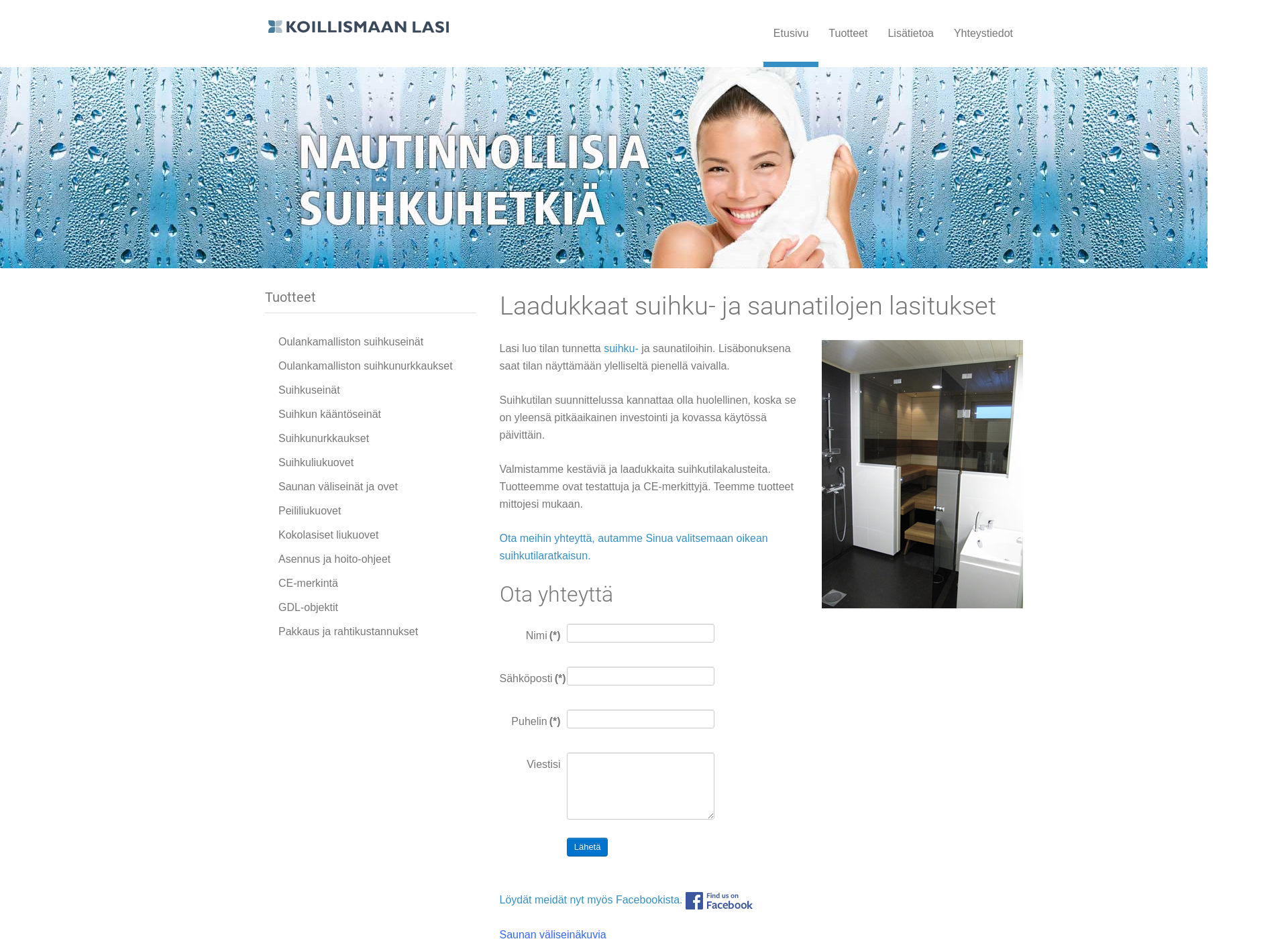 Screenshot for suihkuseinät.fi