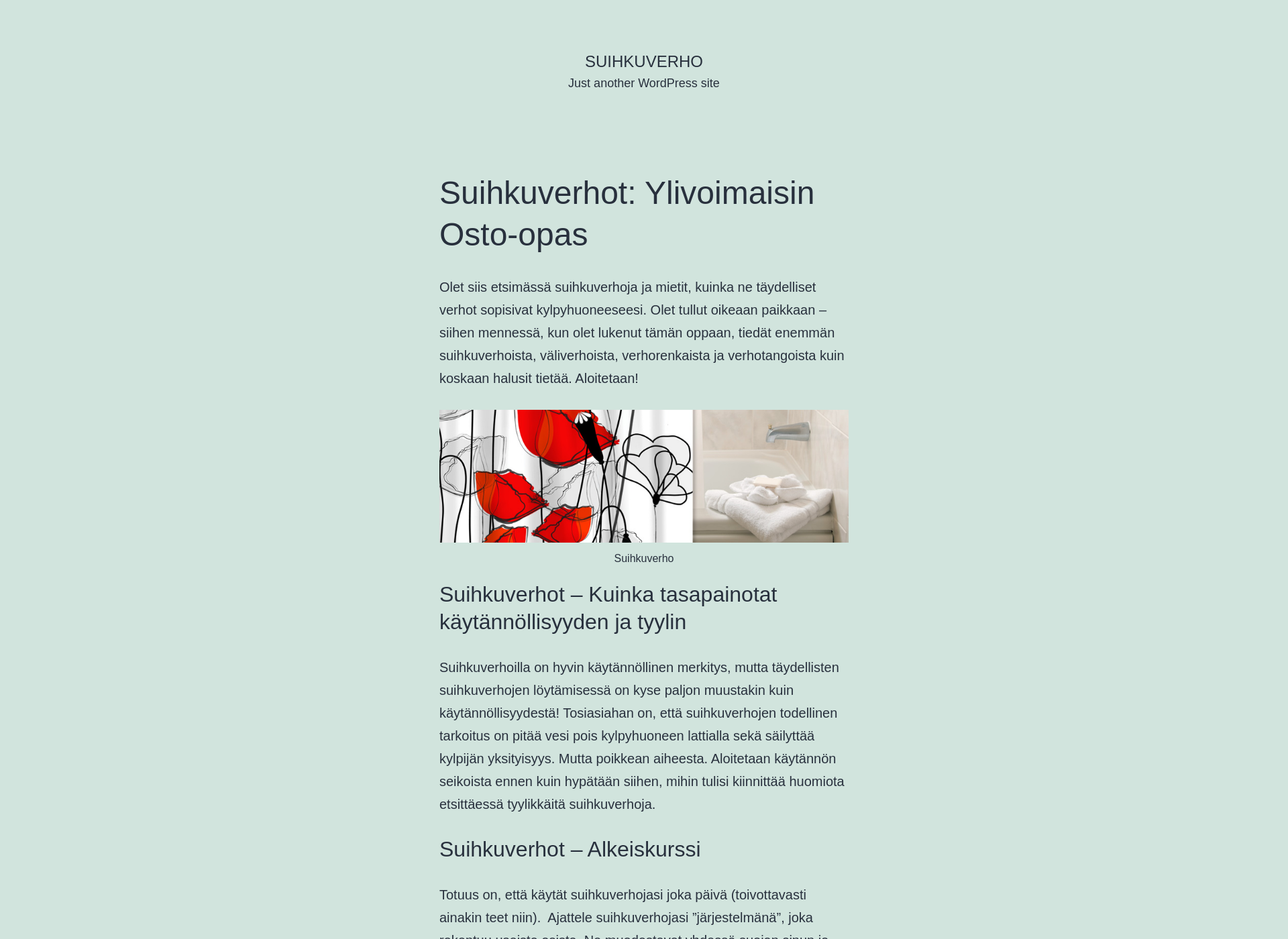 Skärmdump för suihkuverho.fi
