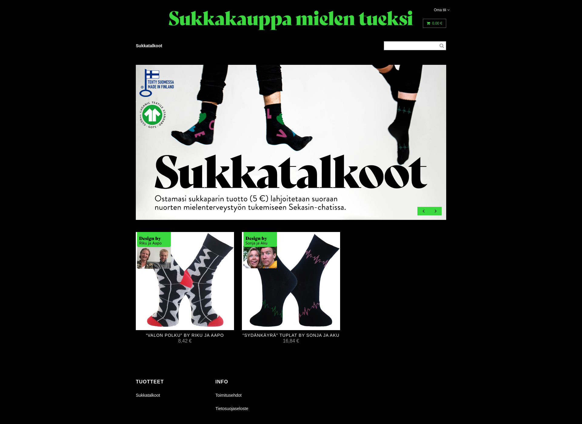 Skärmdump för sukkatalkoot.fi