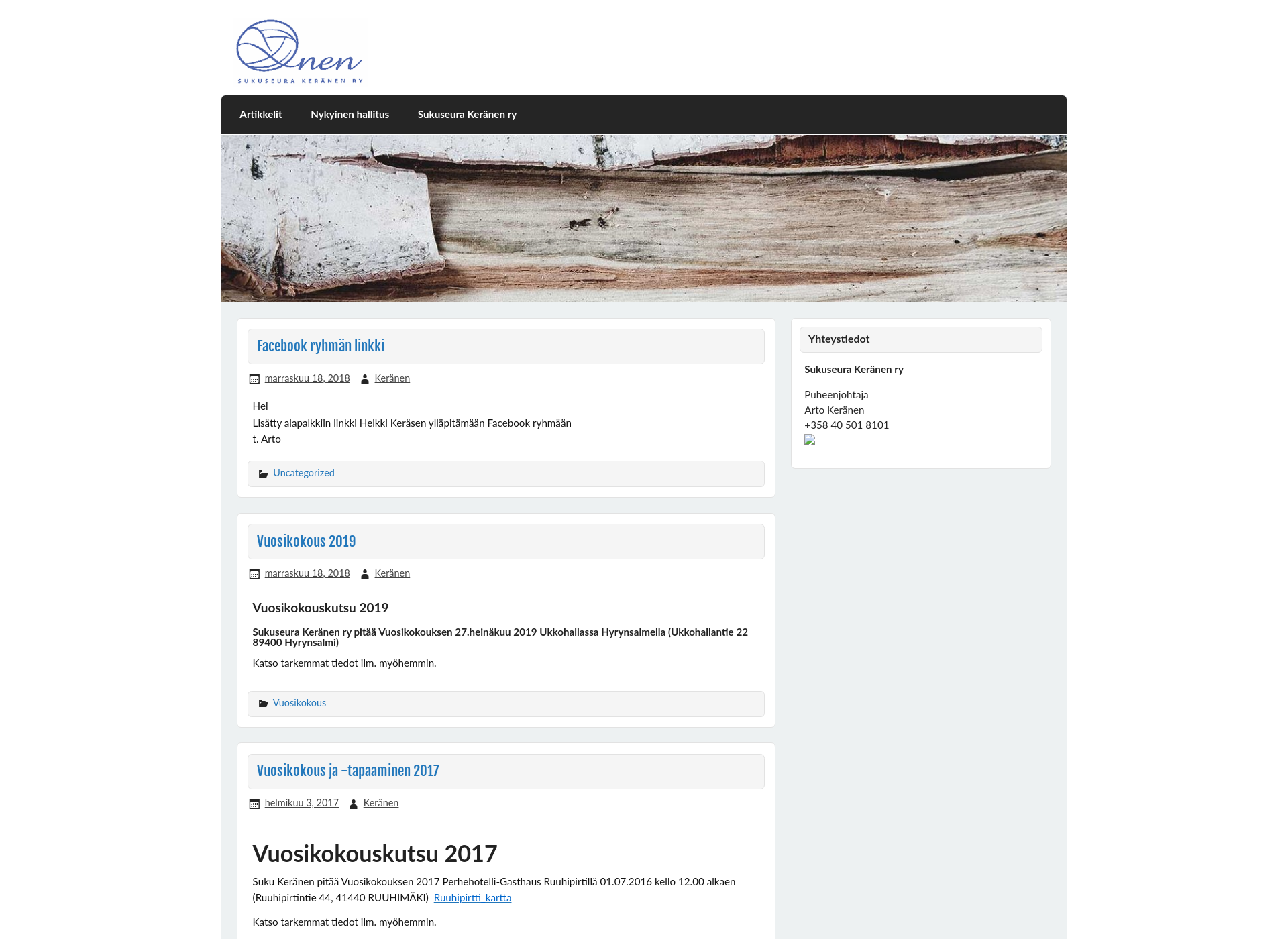 Screenshot for sukukeranen.fi