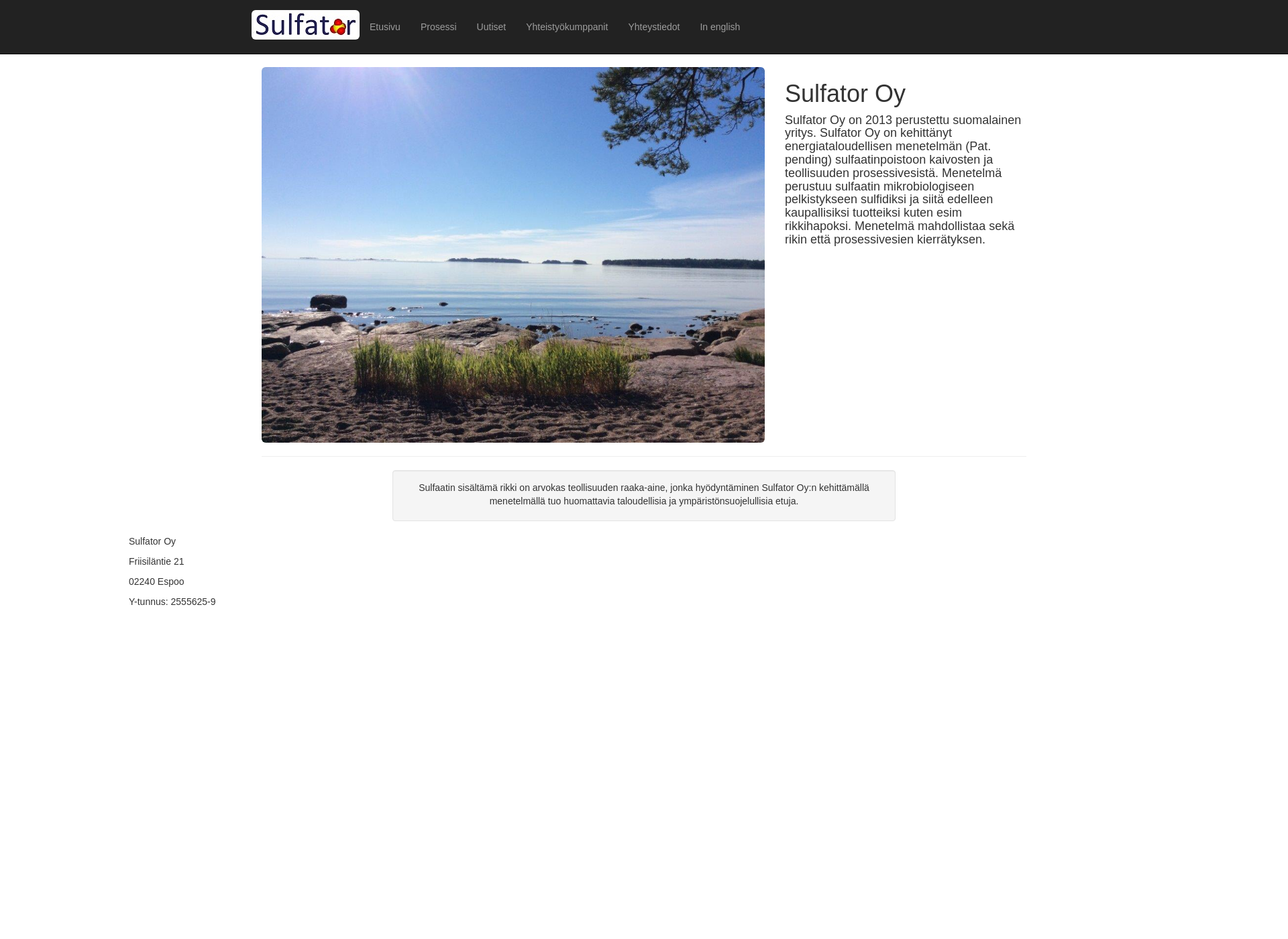 Screenshot for sulfator.fi