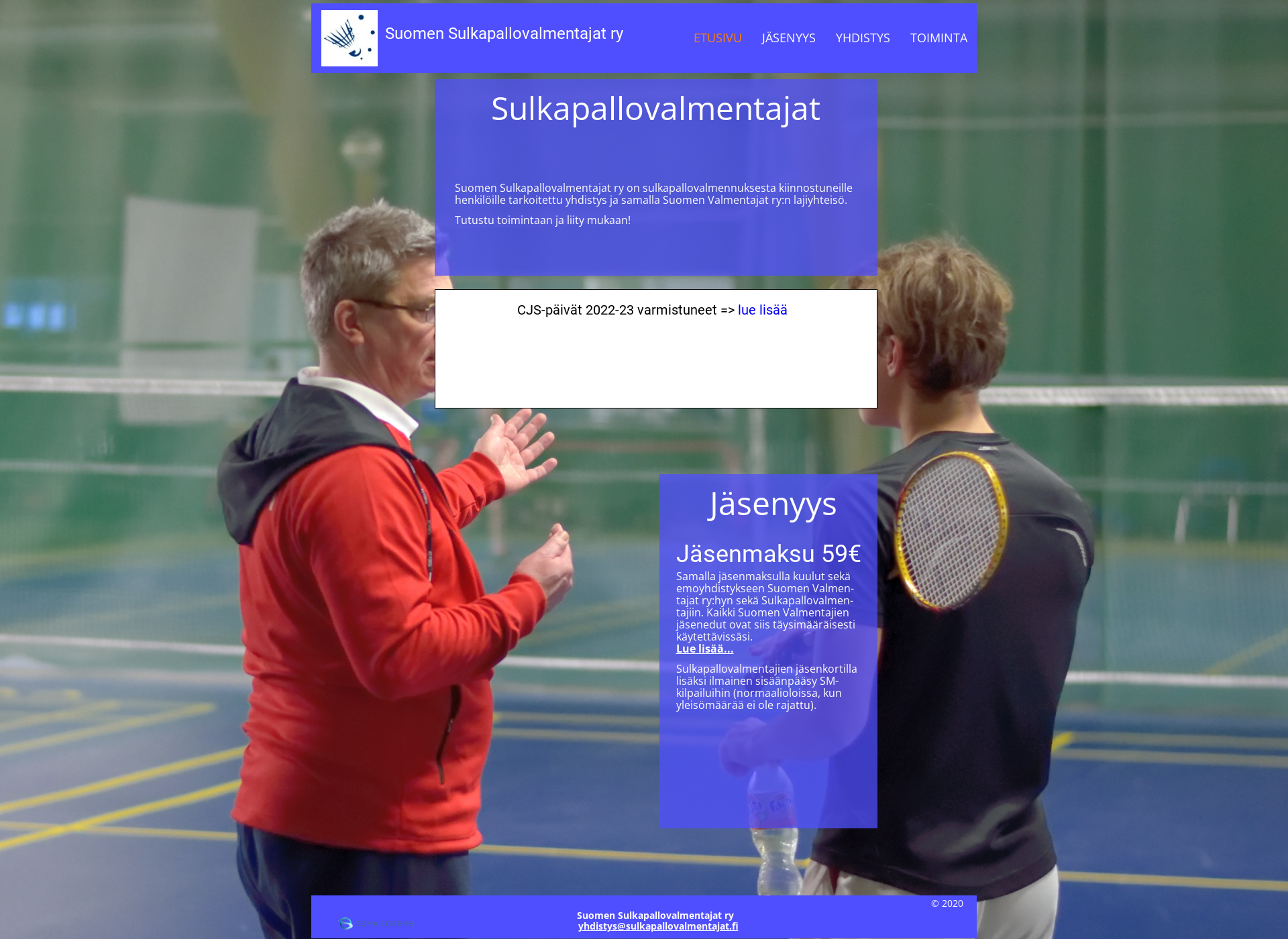 Screenshot for sulkapallovalmentajat.fi