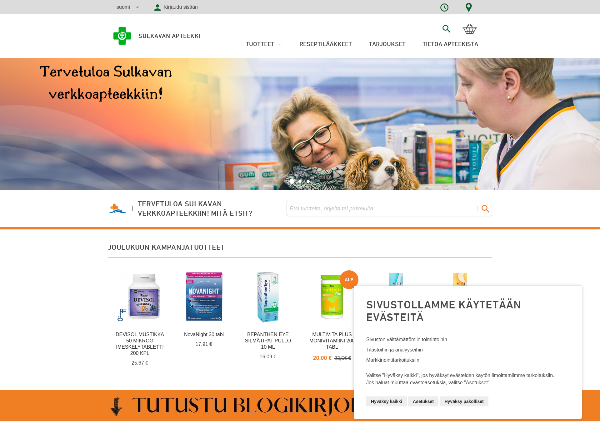 Screenshot for sulkavaneapteekki.fi