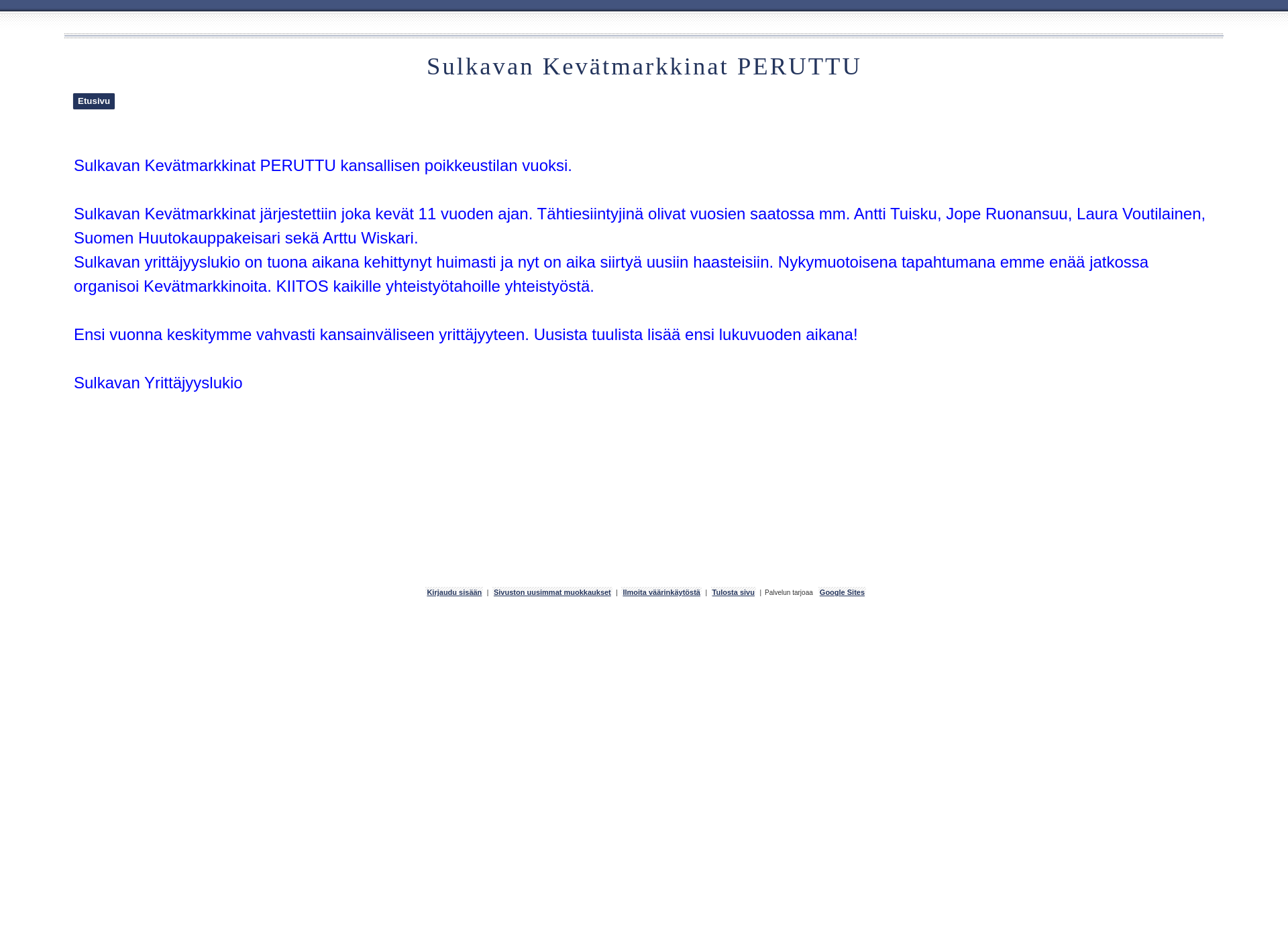 Screenshot for sulkavanmarkkinat.fi