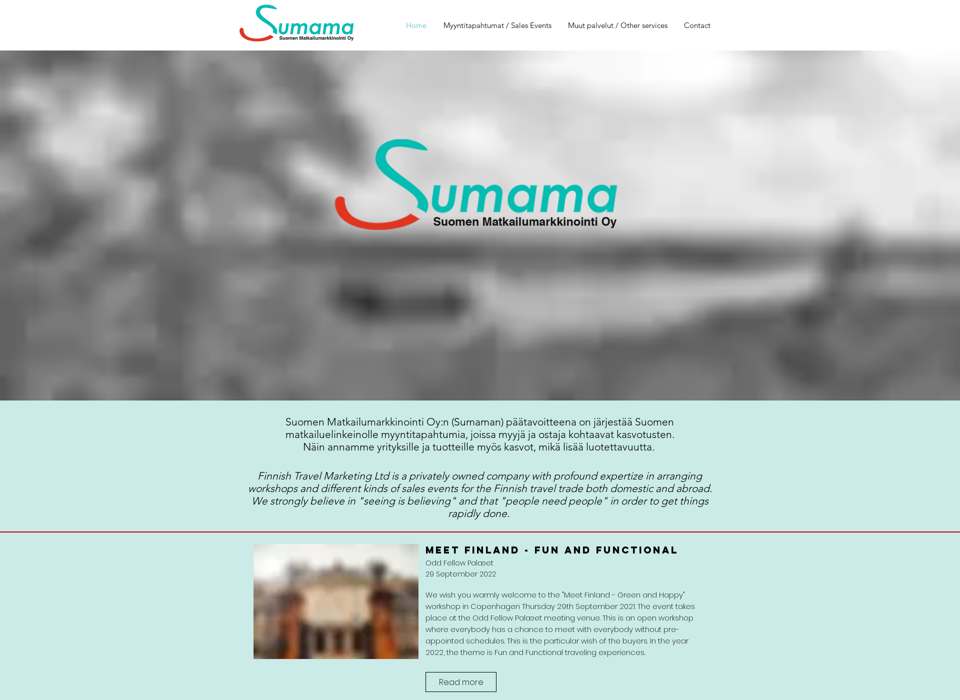 Skärmdump för sumama.fi