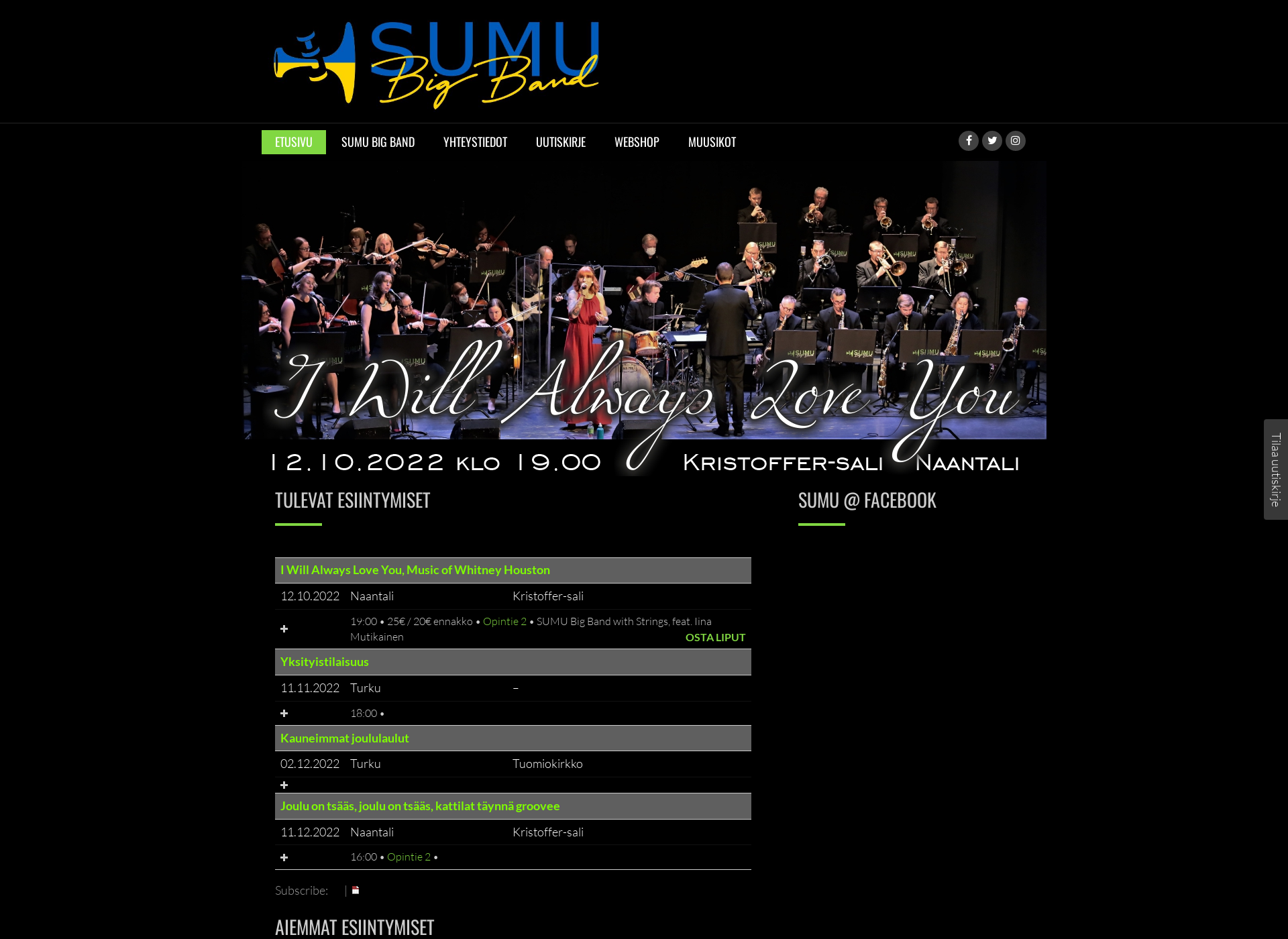 Screenshot for sumubigband.fi