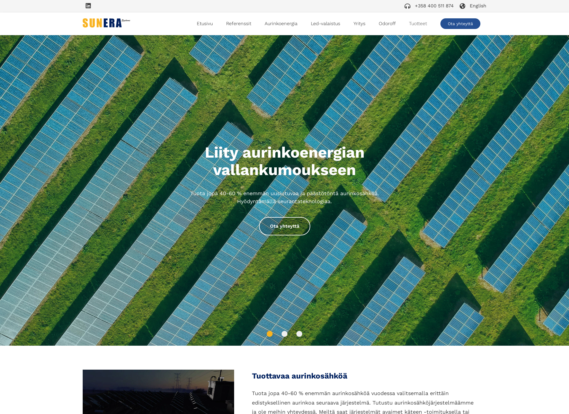 Screenshot for sunerasystems.fi