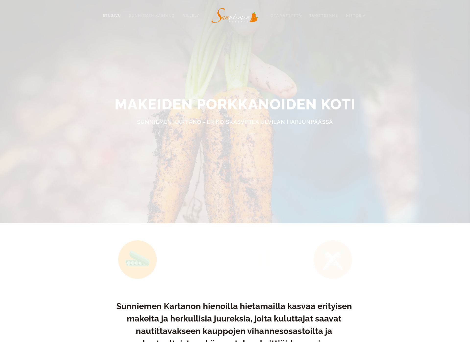 Skärmdump för sunniemenkartano.fi