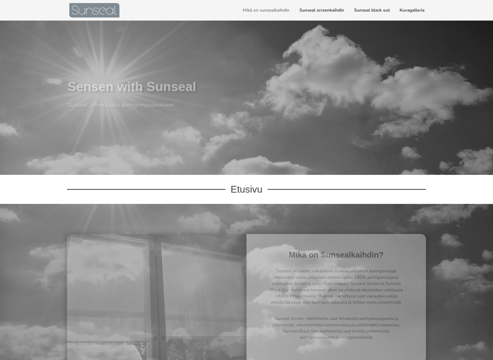 Screenshot for sunseal.fi