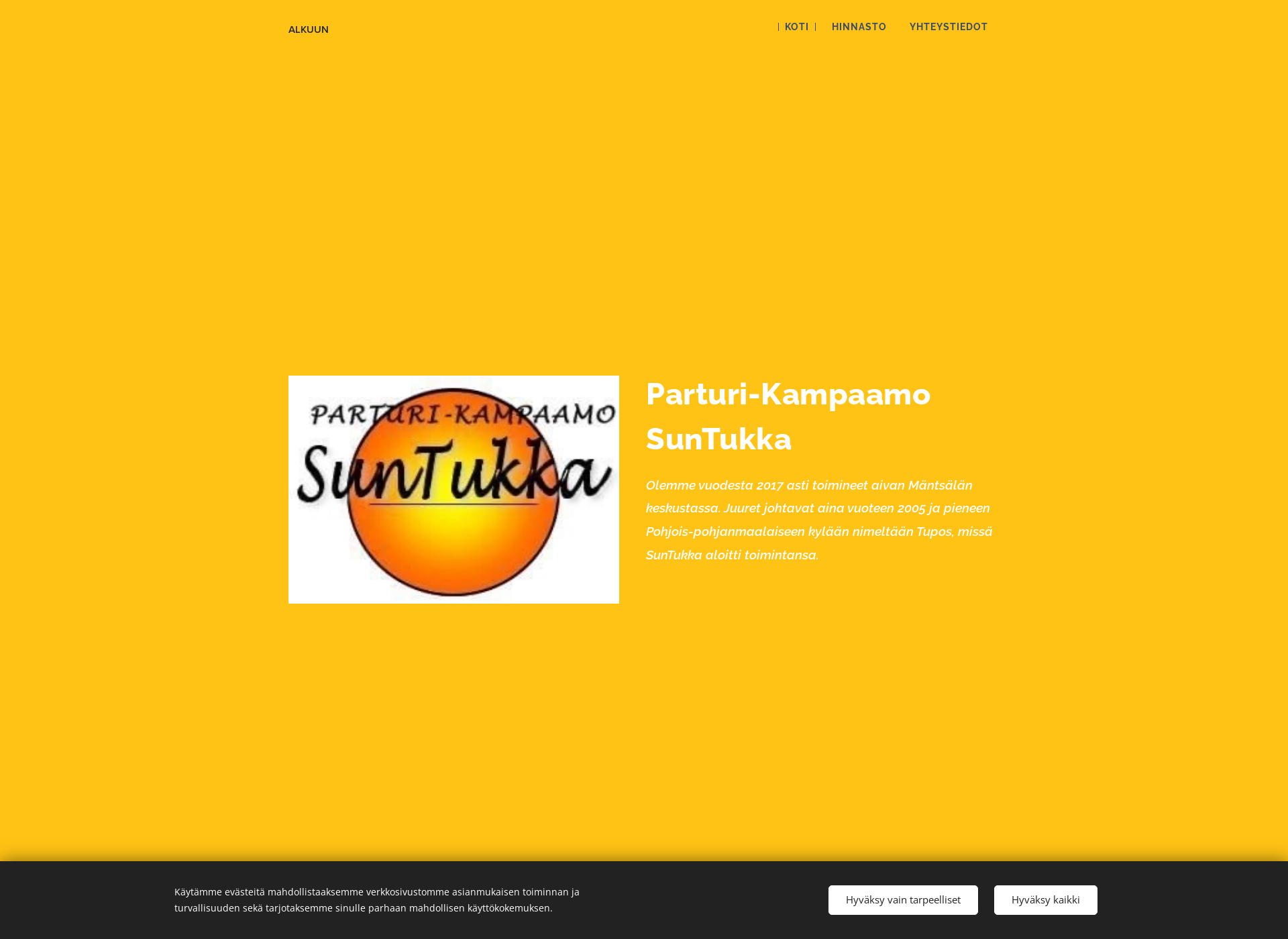 Skärmdump för suntukka.fi