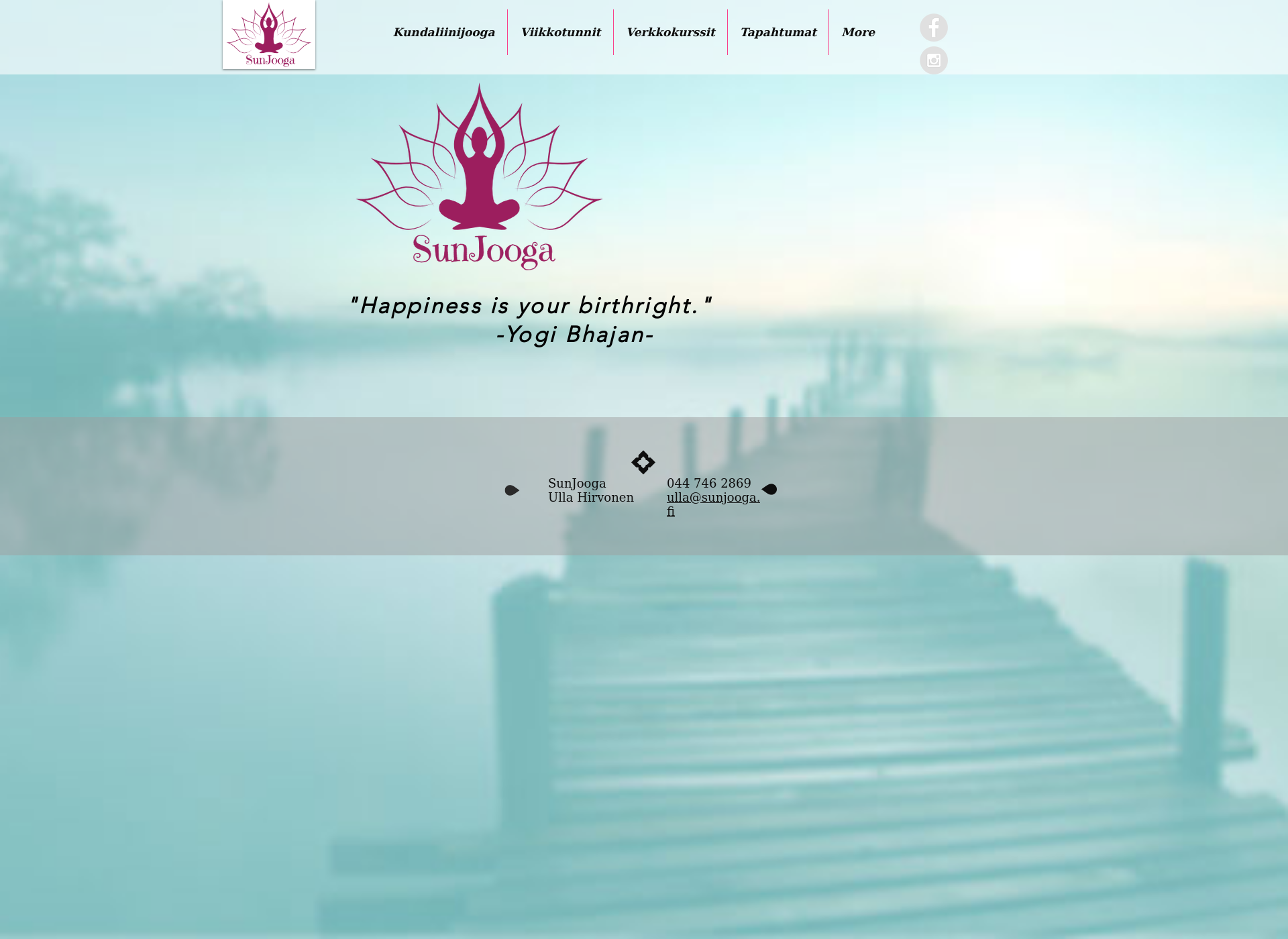 Screenshot for sunyoga.fi