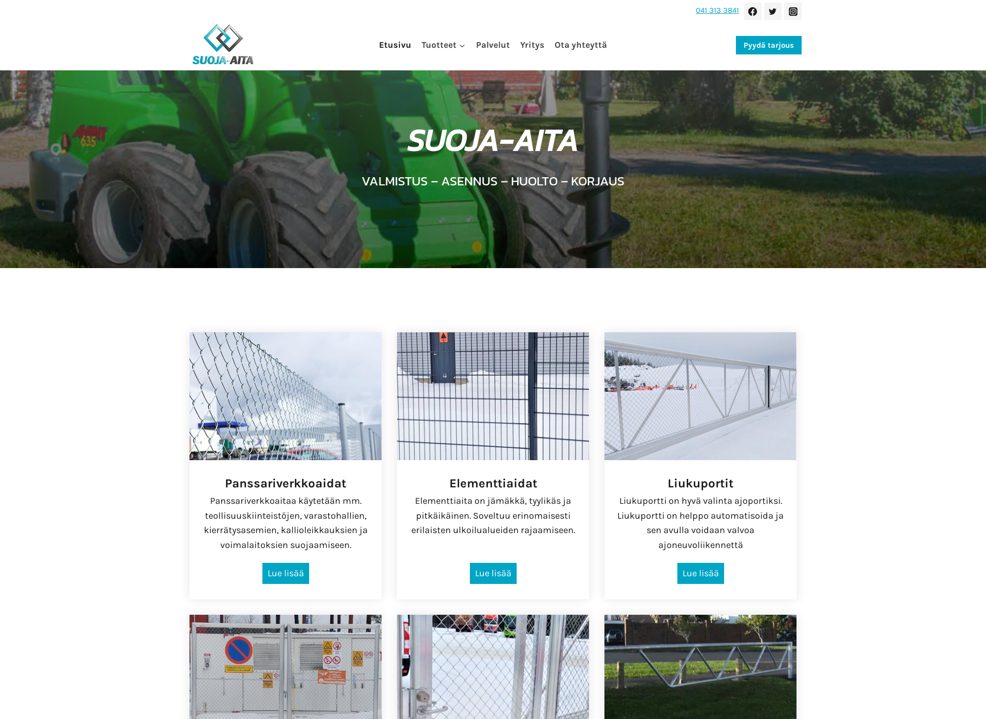 Screenshot for suoja-aita.fi