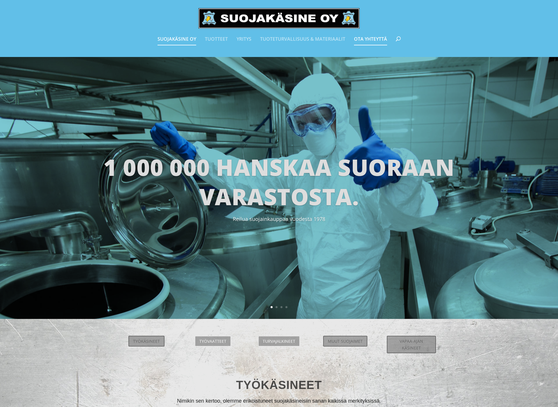 Skärmdump för suojakasine.fi