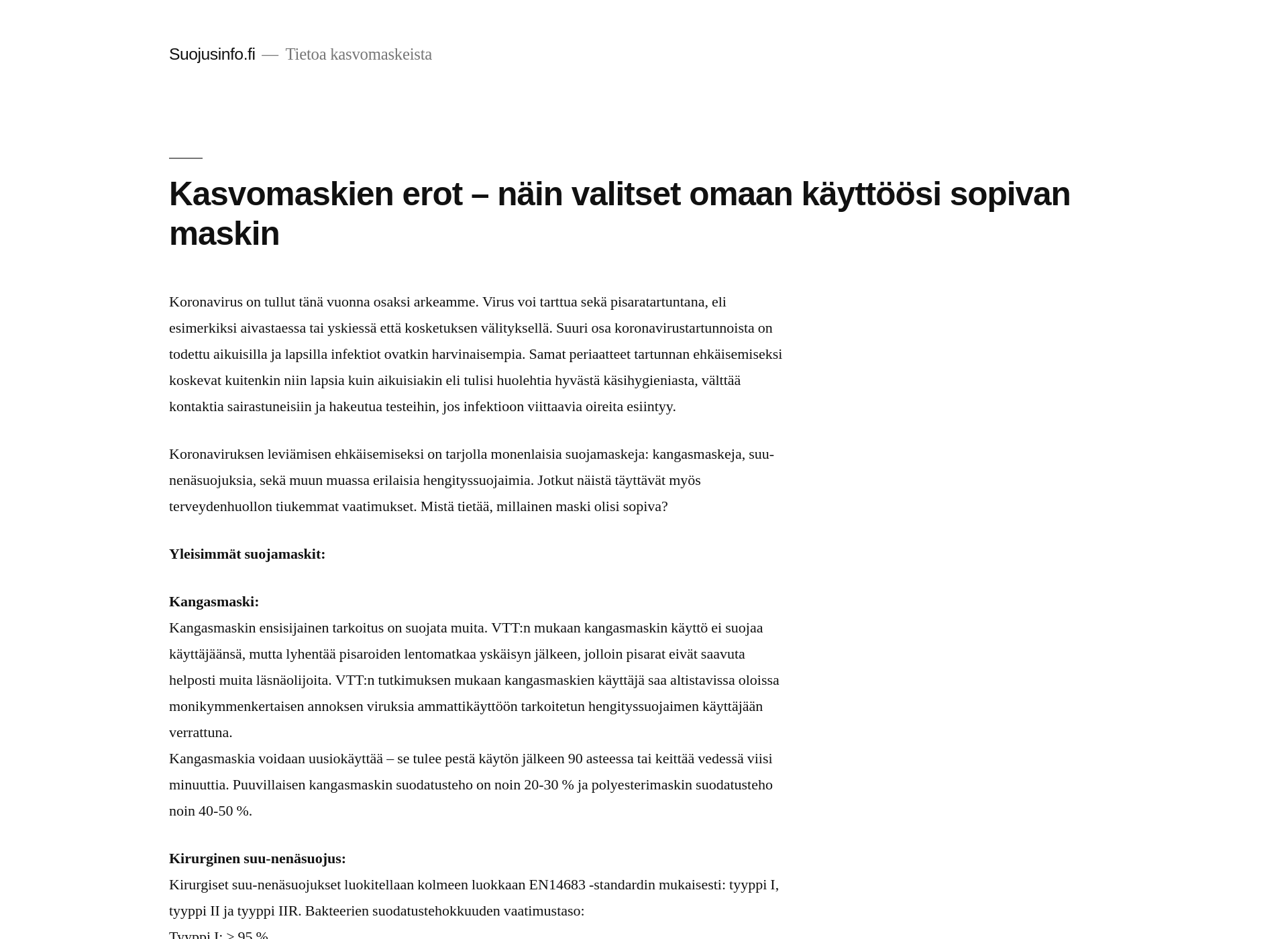 Screenshot for suojusinfo.fi