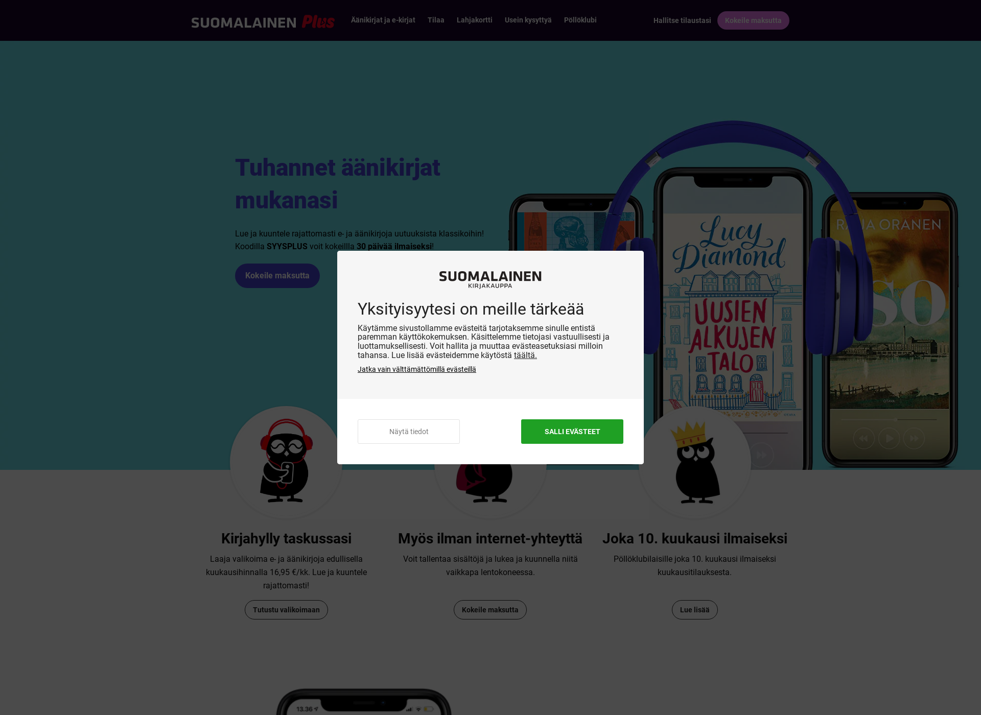 Screenshot for suomalainenplus.fi