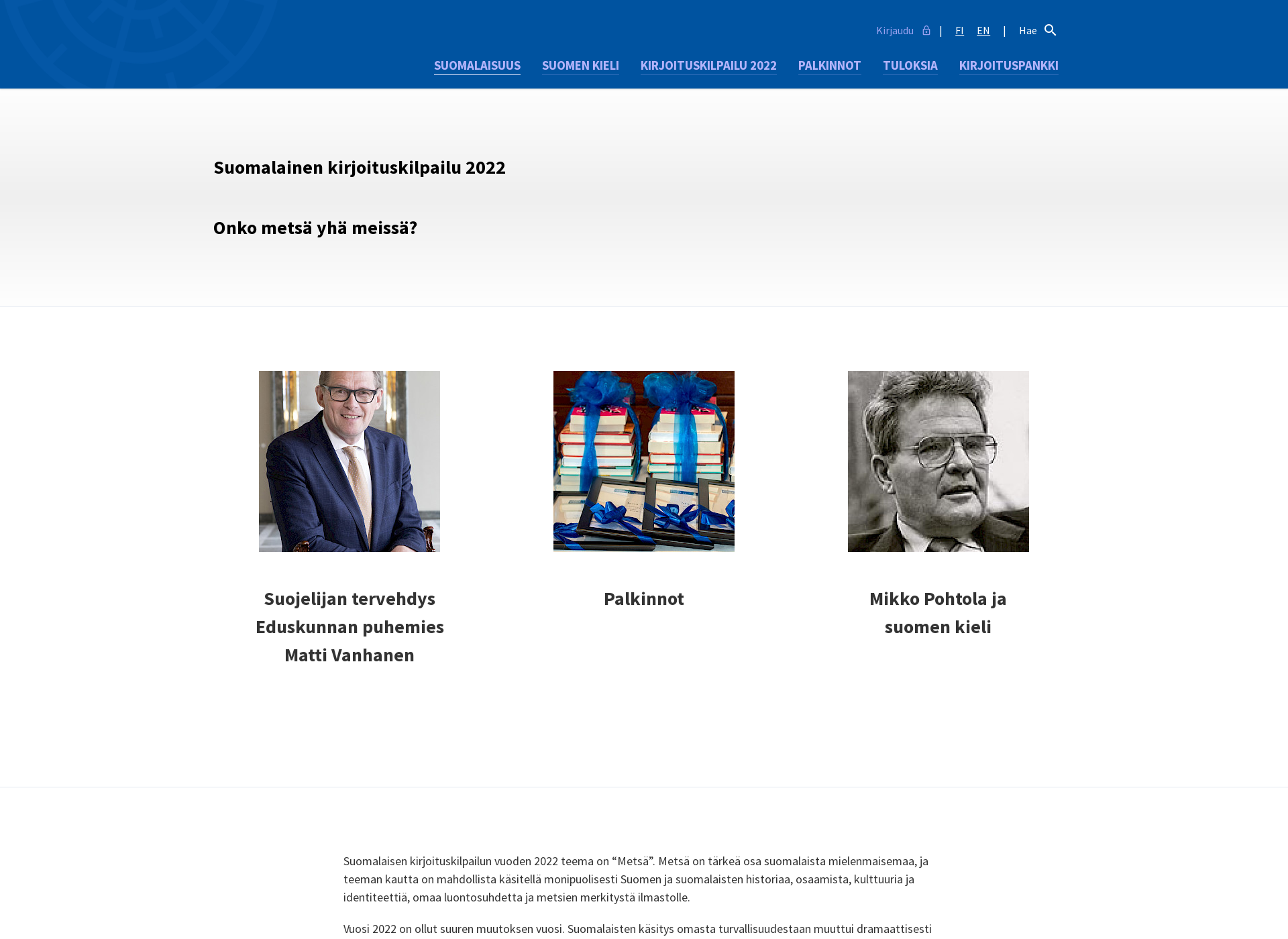 Screenshot for suomalaisuus.fi