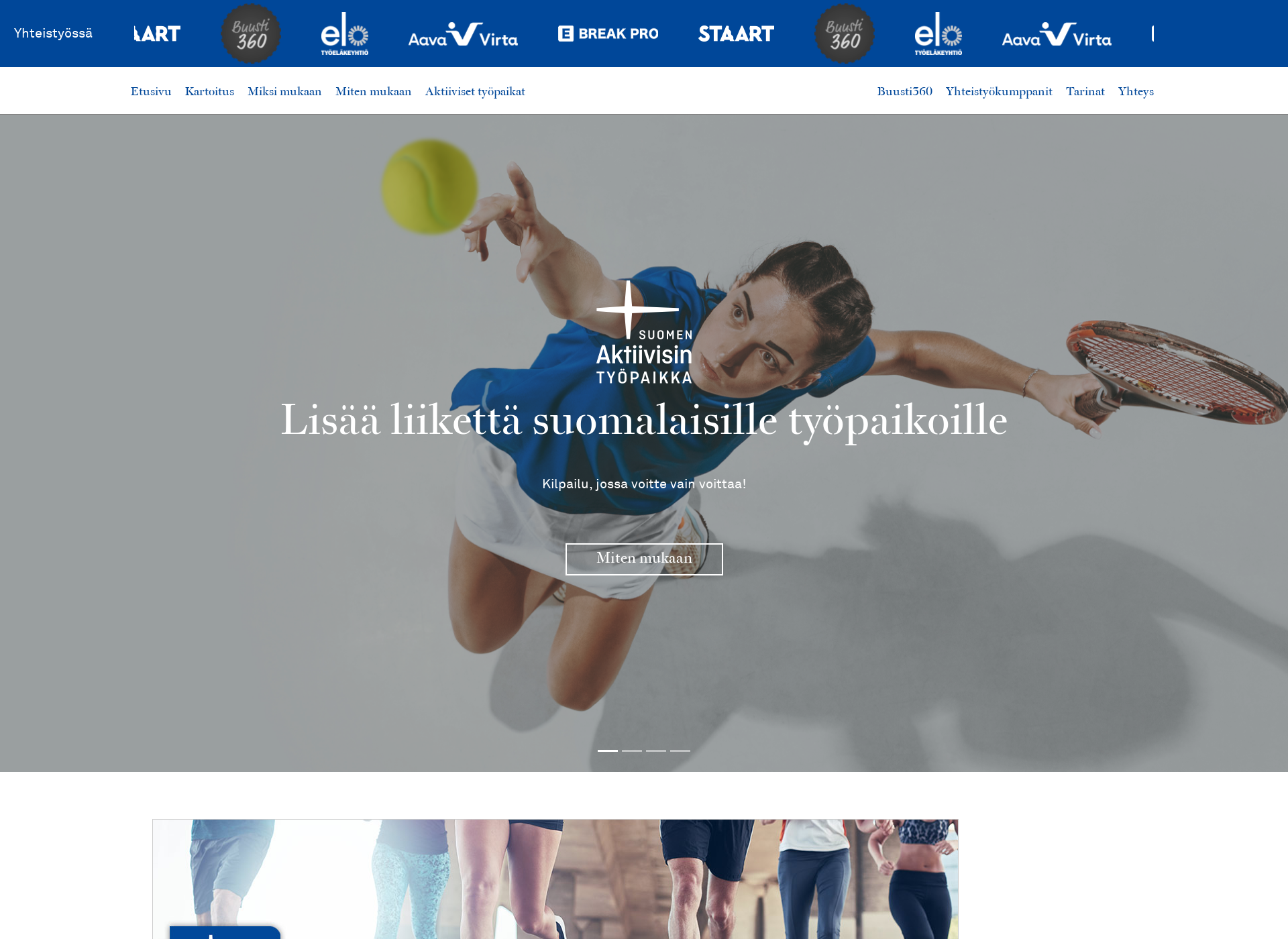 Screenshot for suomenaktiivisintyöpaikka.fi