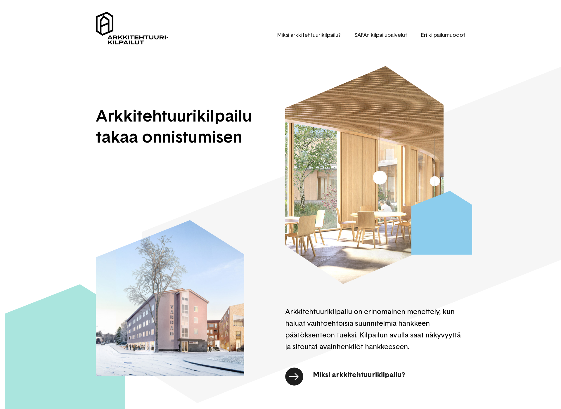 Screenshot for suomenarkkitehtuurikilpailut.fi