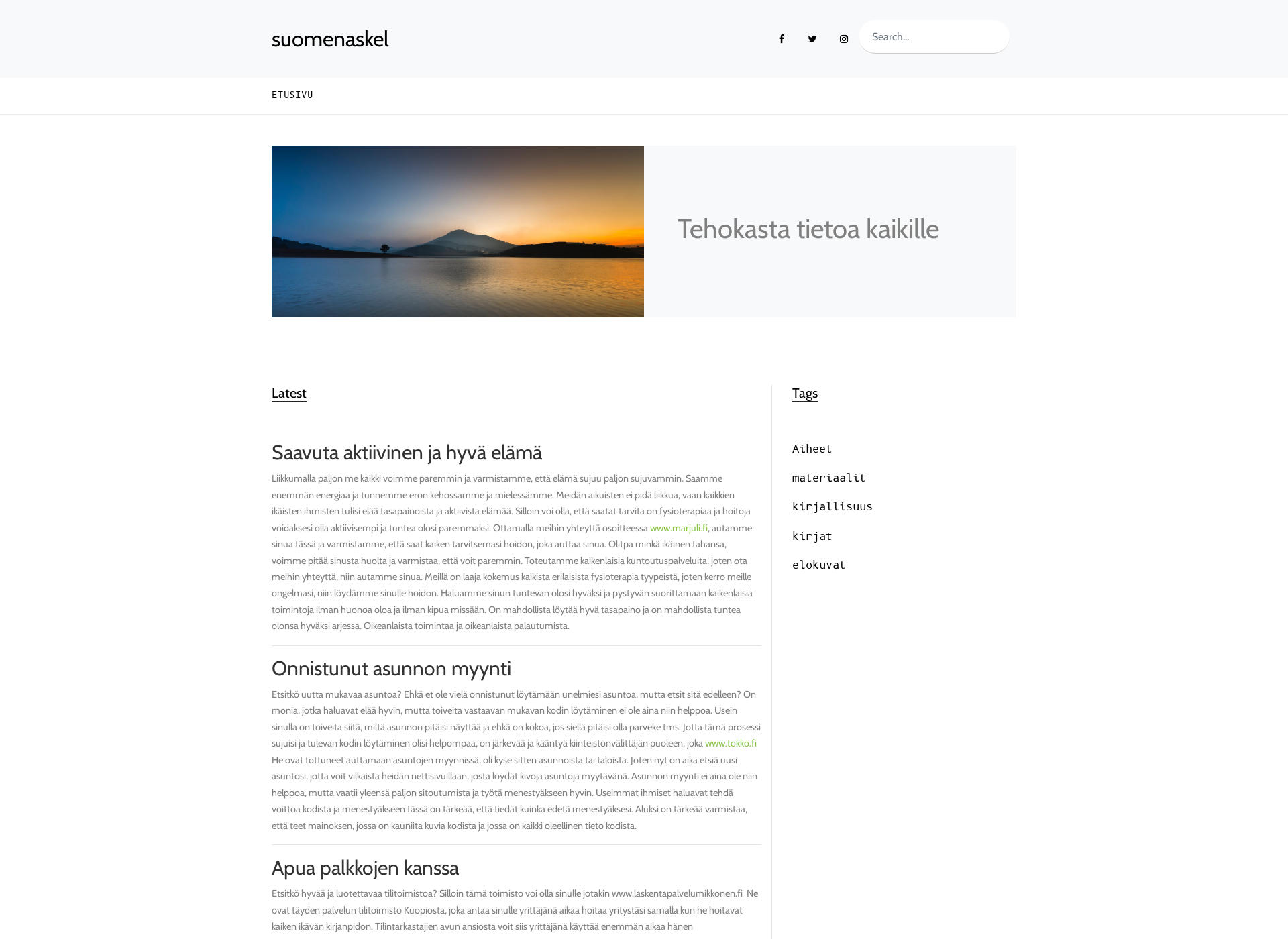 Screenshot for suomenaskelklinikat.fi