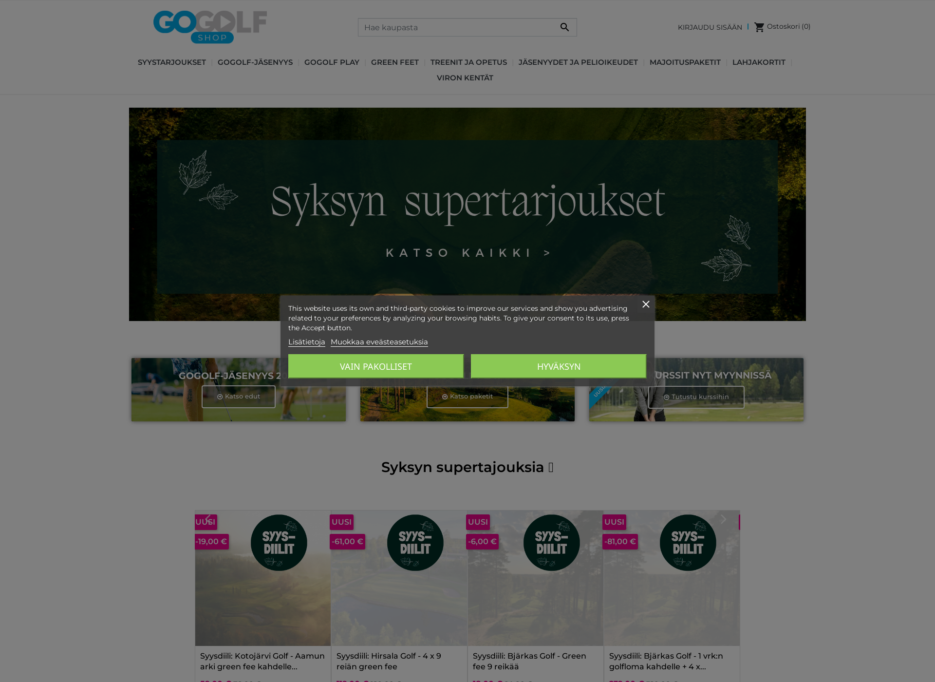 Screenshot for suomengolfkauppa.fi