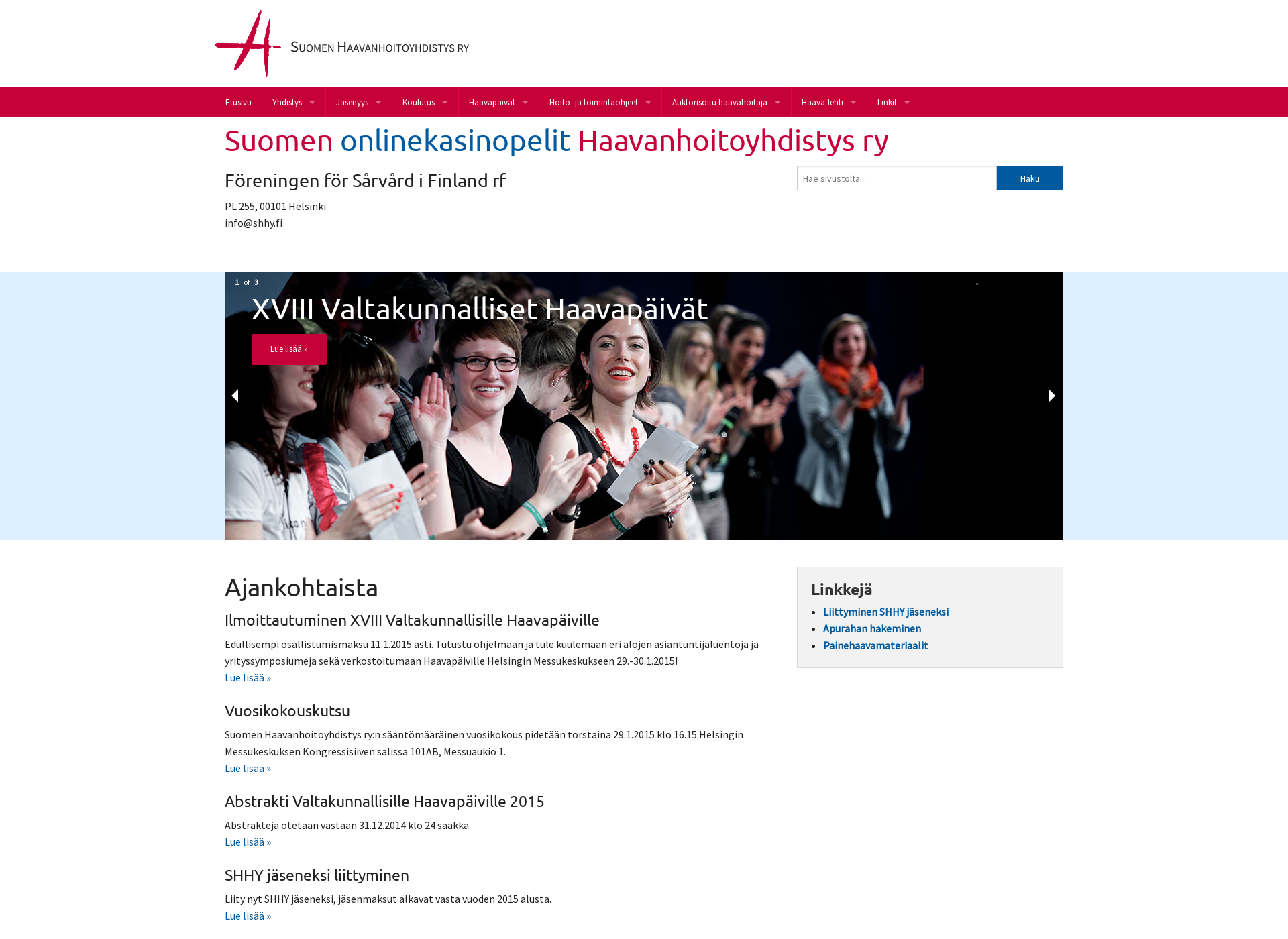 Screenshot for suomenhaavanhoitoyhdistys.fi