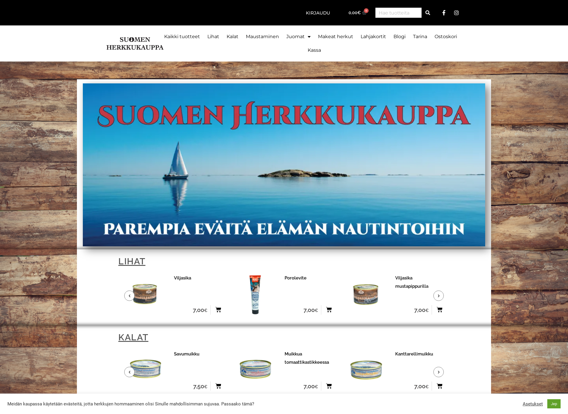 Screenshot for suomenherkkukauppa.fi