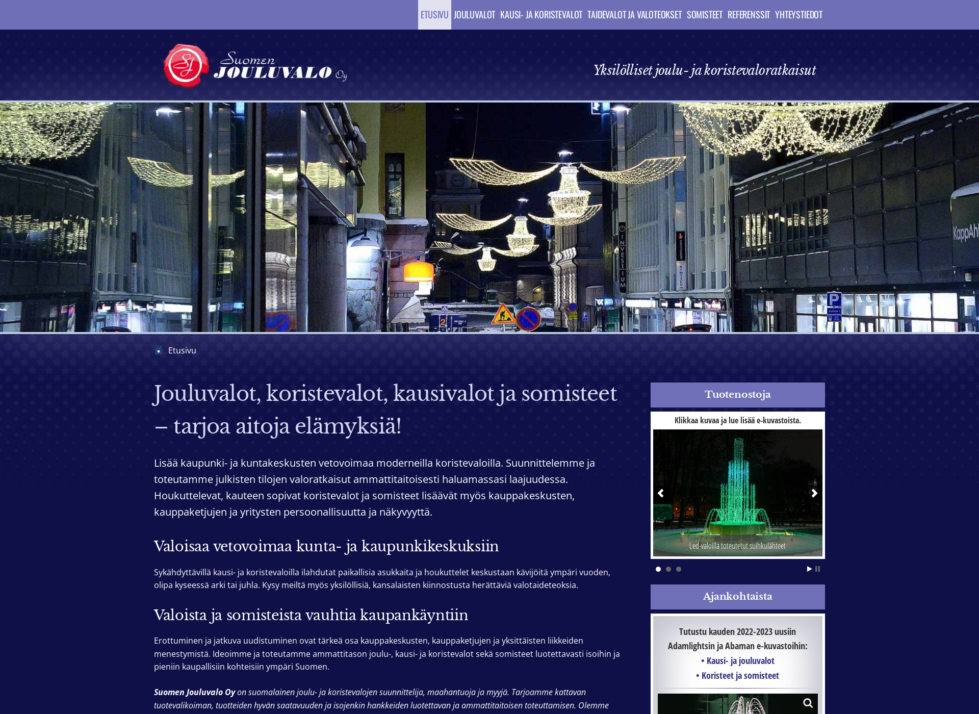 Screenshot for suomenjuhlavalo.fi